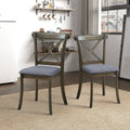 Wooden X Back Dining Chairs (Set of 2)