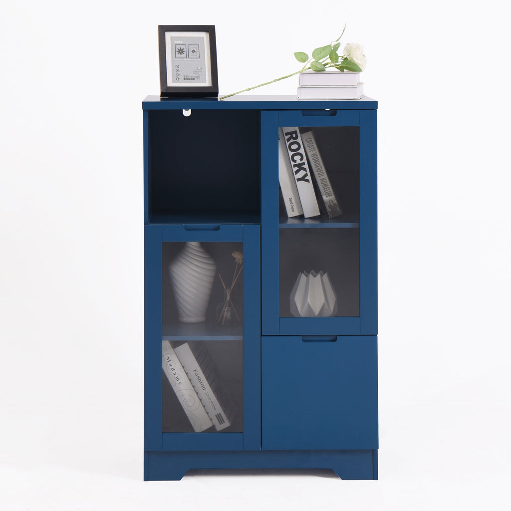 MDF Painted Cabinet with Glass Doors