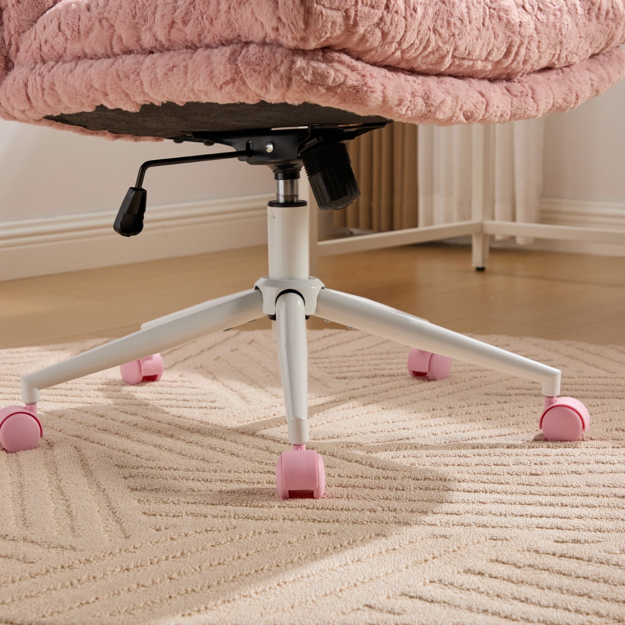 W26.4 inch Wider Artificial Rabbit Hair Home Office Chair