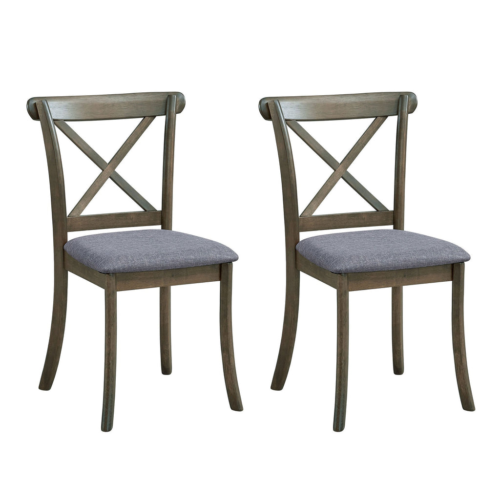 Wooden X Back Dining Chairs (Set of 2)