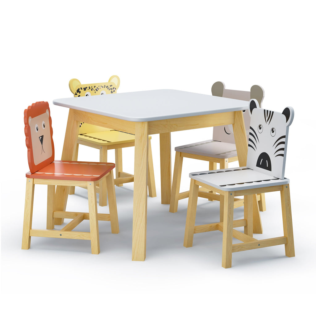 5 Piece Kiddy Table and Chair Set with 4 Chairs