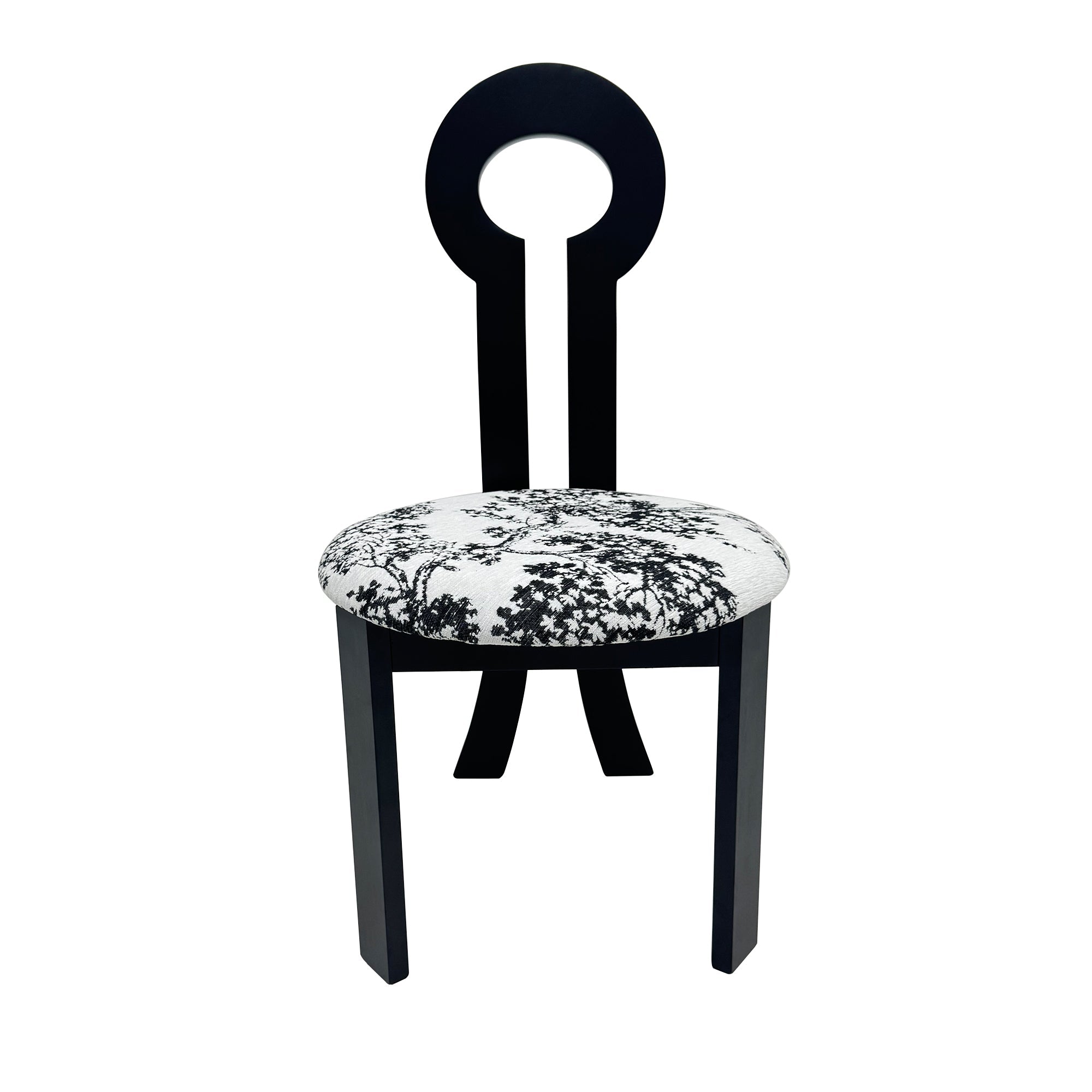 Key-Design Linen Upholstered Dining Chairs (Set of 2)