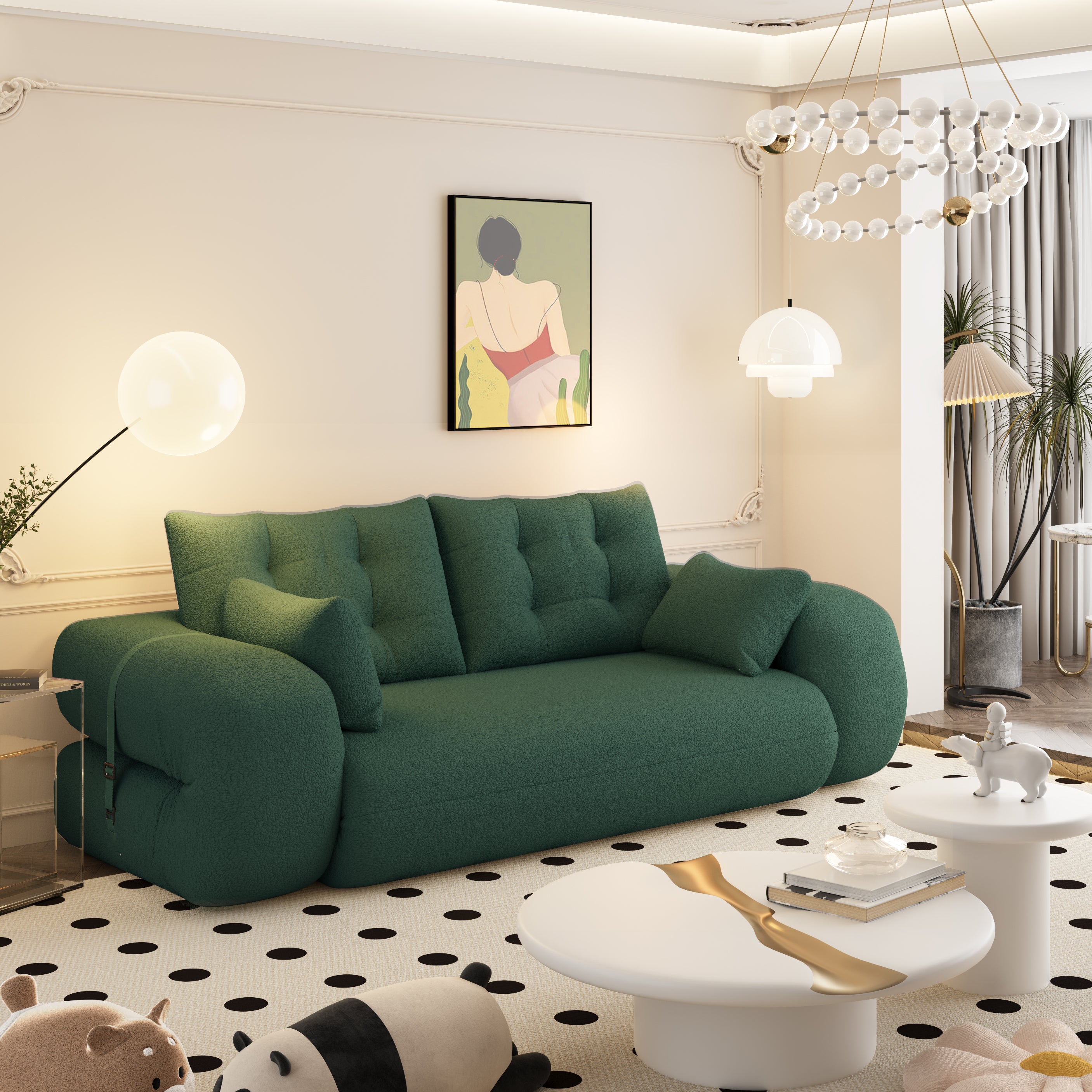 78.7 ' Multi-Functional Teddy Foldable Sofa Bed