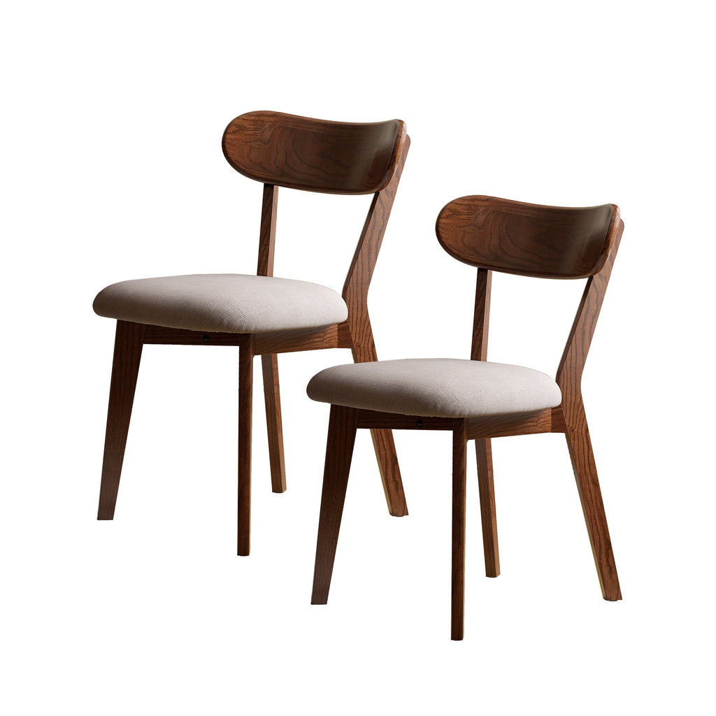 2Pcs Solid Wood Dining Room Chair with Upholstered