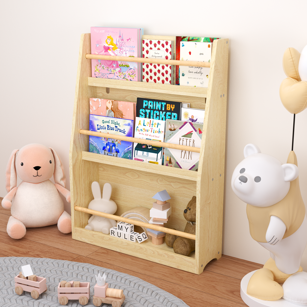 3 Tier Montessori Kids Book Display Rack