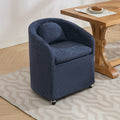 Modern Chenille Fabric Dining Armchair with Back Cushion