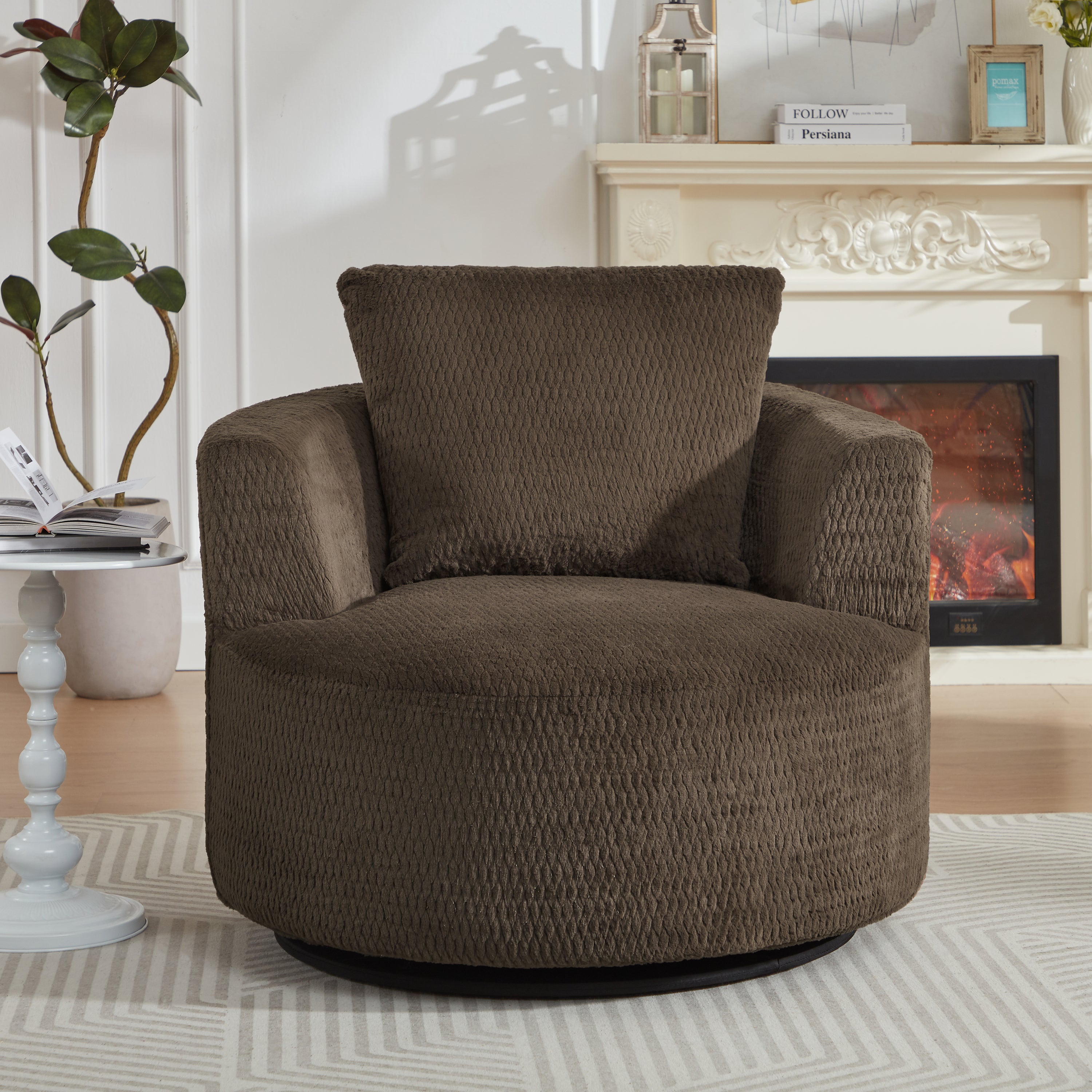 360° Swivel Compressible Accent Chair