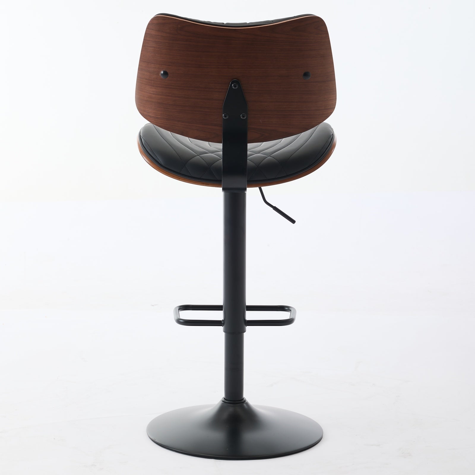 Mid Century Walnut Bentwood Bar Stools (Set of 2)