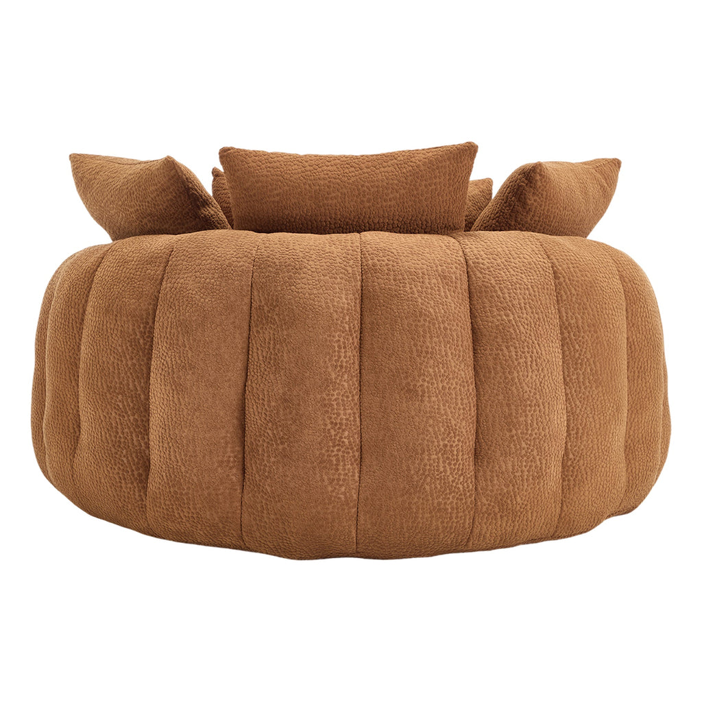 Oversized Oval Upholstered Bean Bag Sofa
