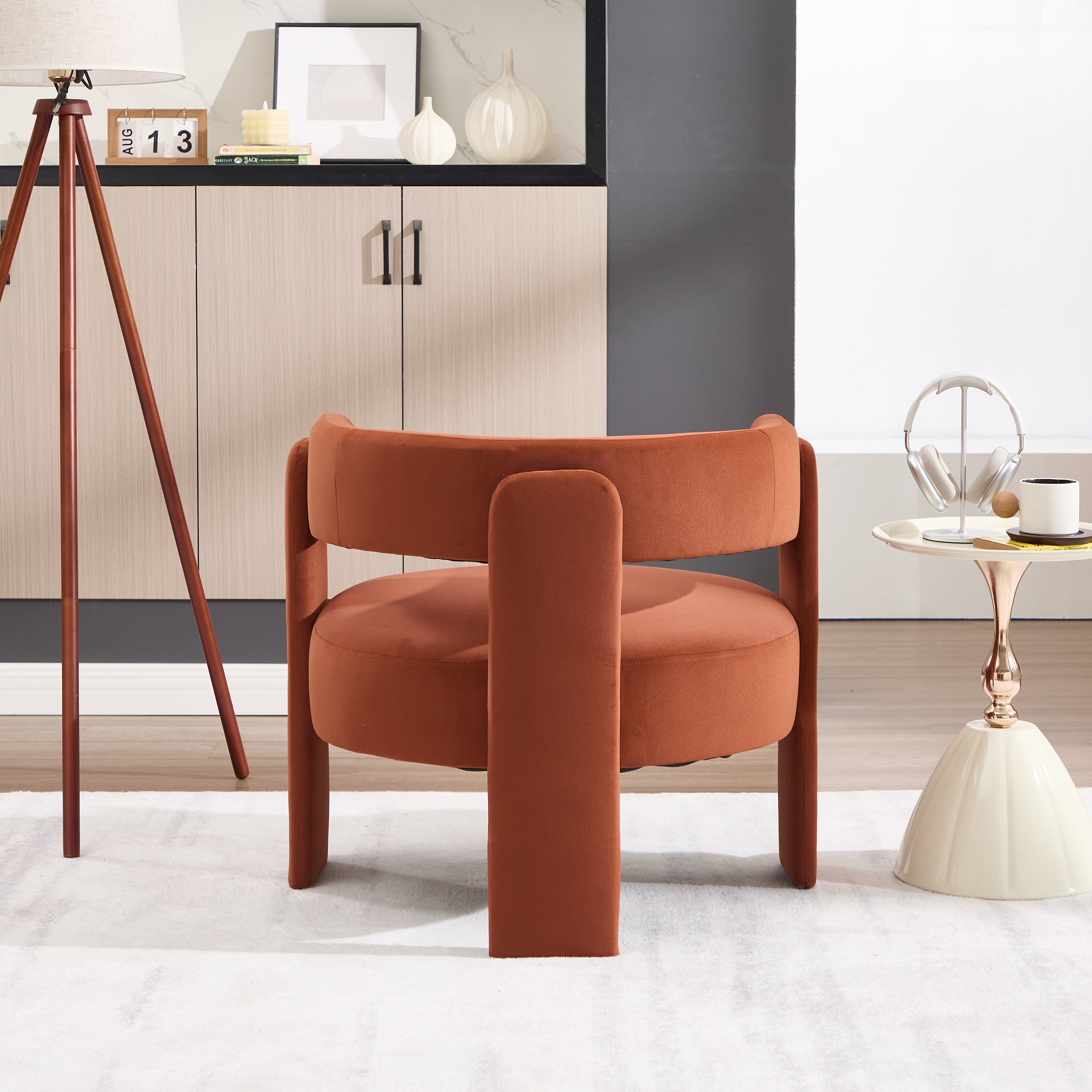 Mid-Century Velvet Comfy Single Sofa Accent Chair