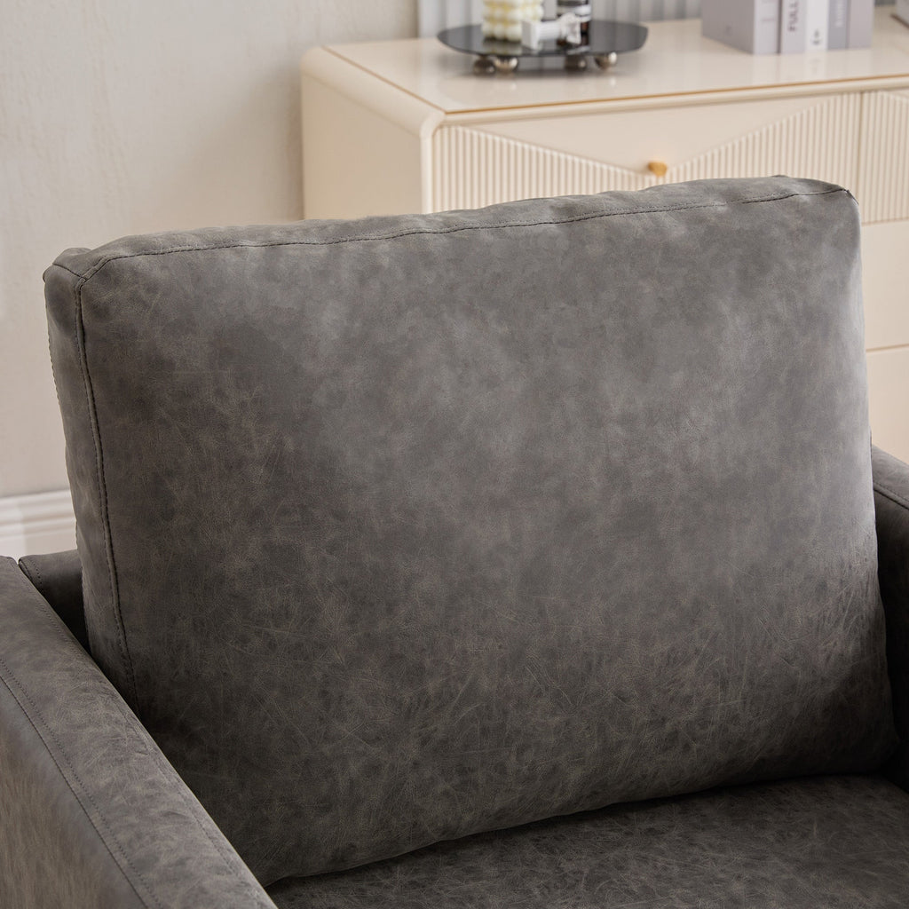 Modern Square Chenille Upholstered Swivel Accent Chair