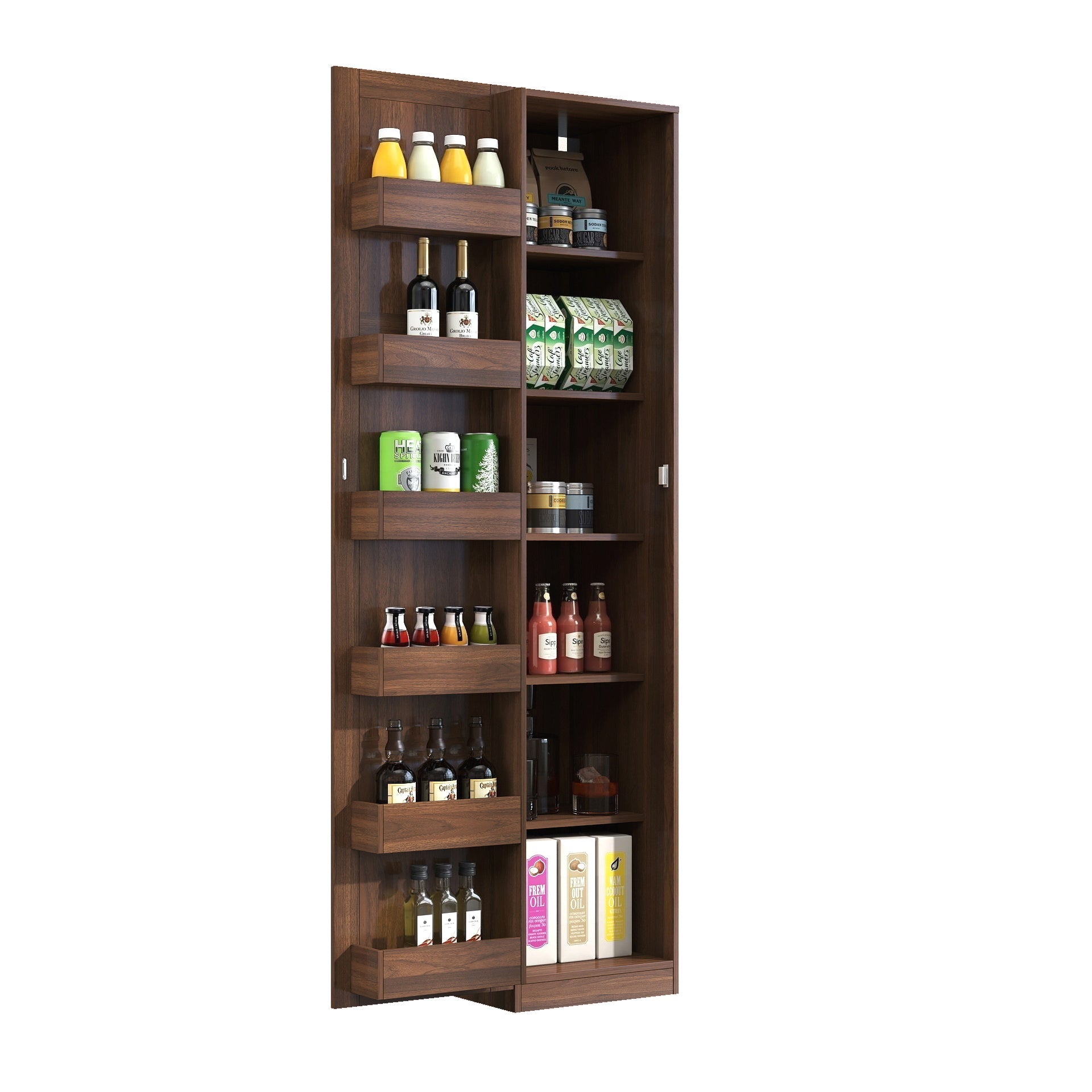 Kitchen Freestanding Buffet Cupboards Sideboard with Doors & Shelves