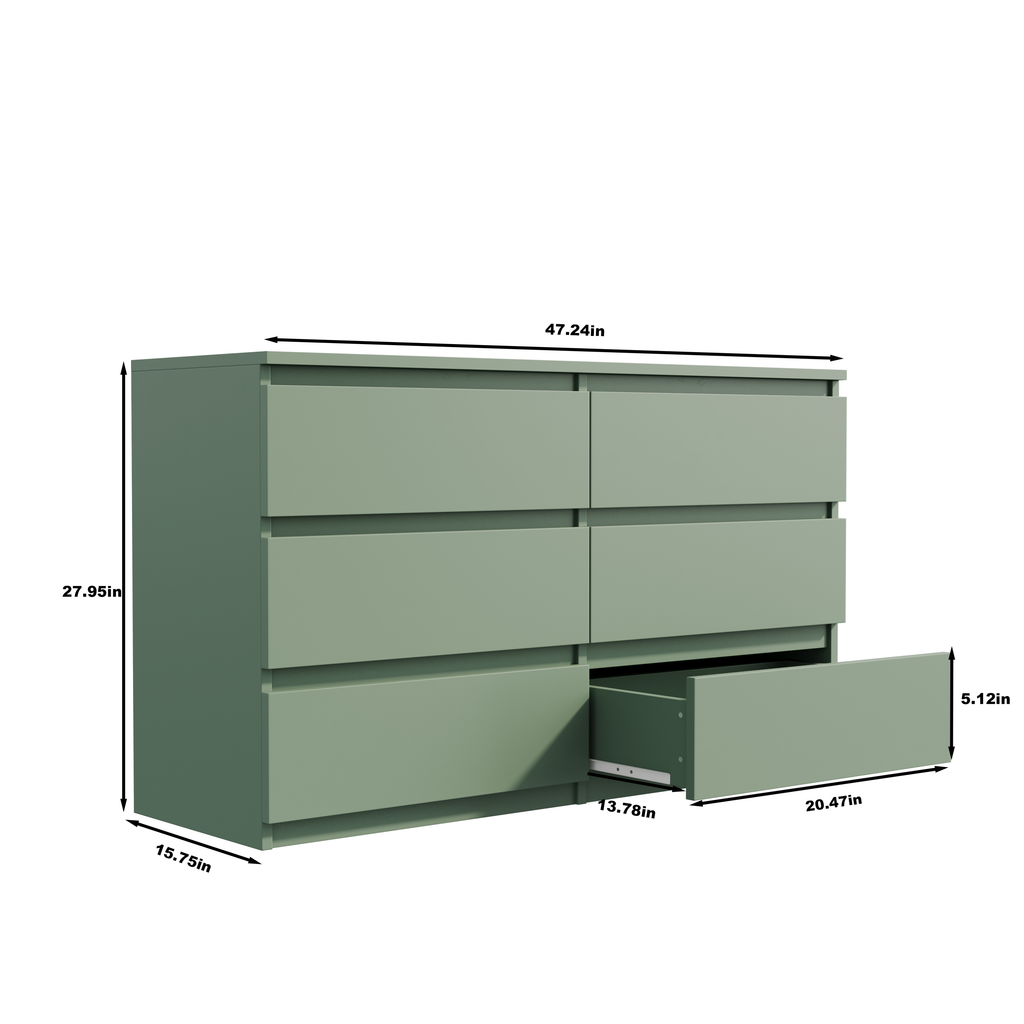Large 6 Drawers Chest of Dressers Table