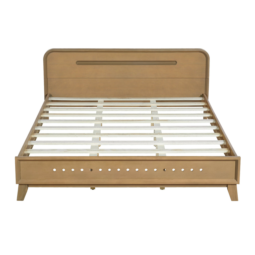 Pine Solid Wood Queen Size Bed