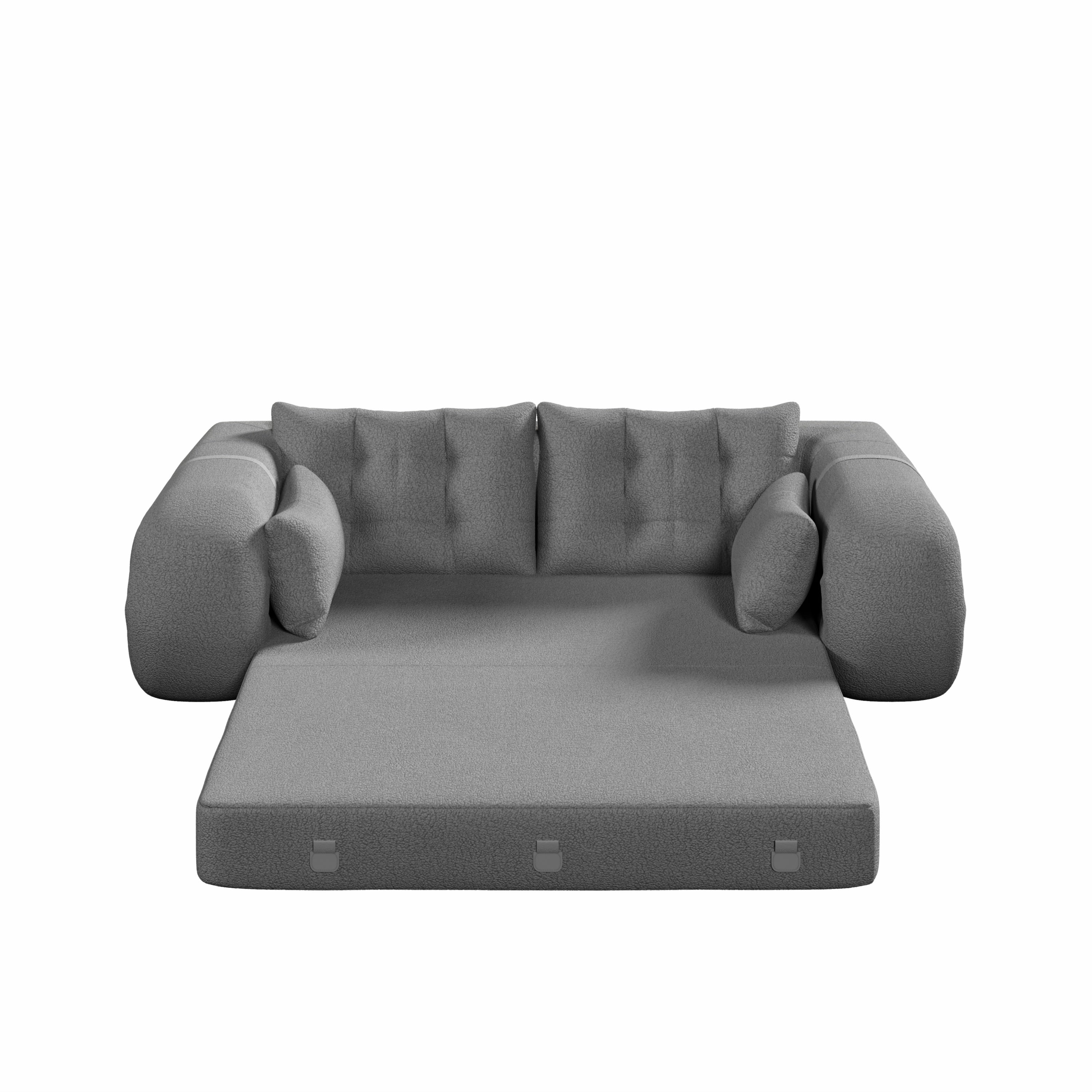 78.7 ' Multi-Functional Teddy Foldable Sofa Bed