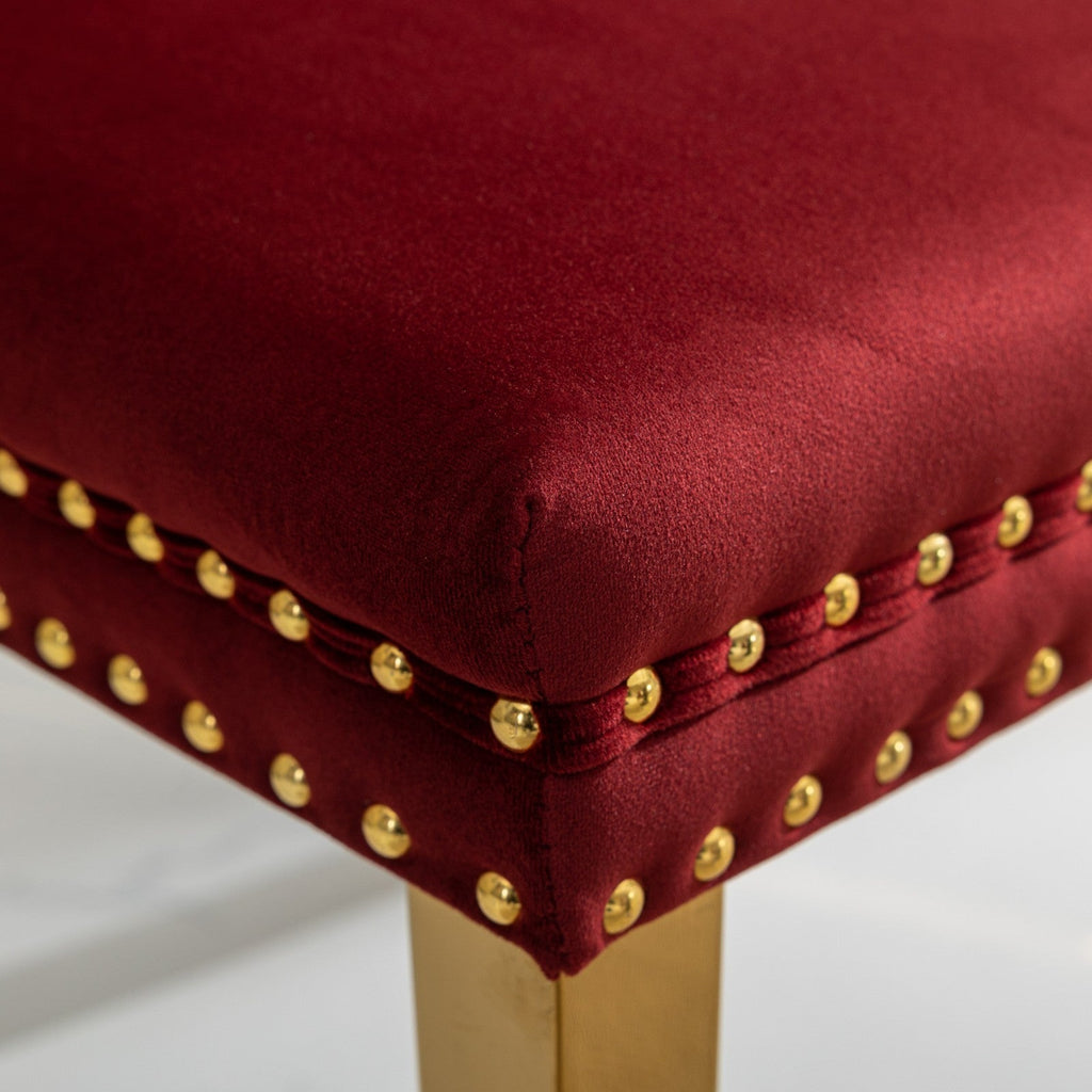 Modern High-end Tufted Solid Wood Velvet Dining Chairs (Set of 2)