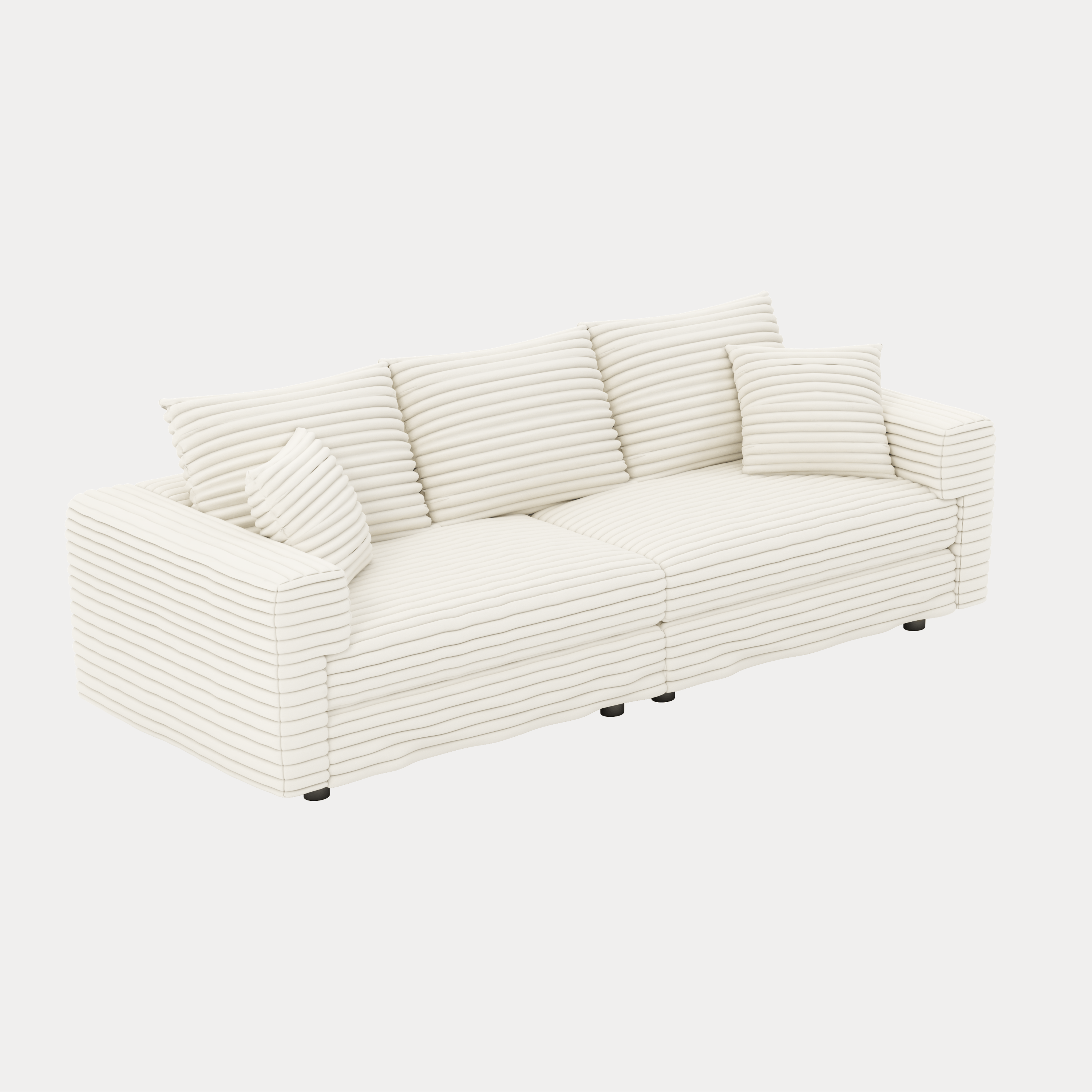 82.7' Modern Comfy Cloud Couch Sofa with Soft Pillows + Ottomans Option