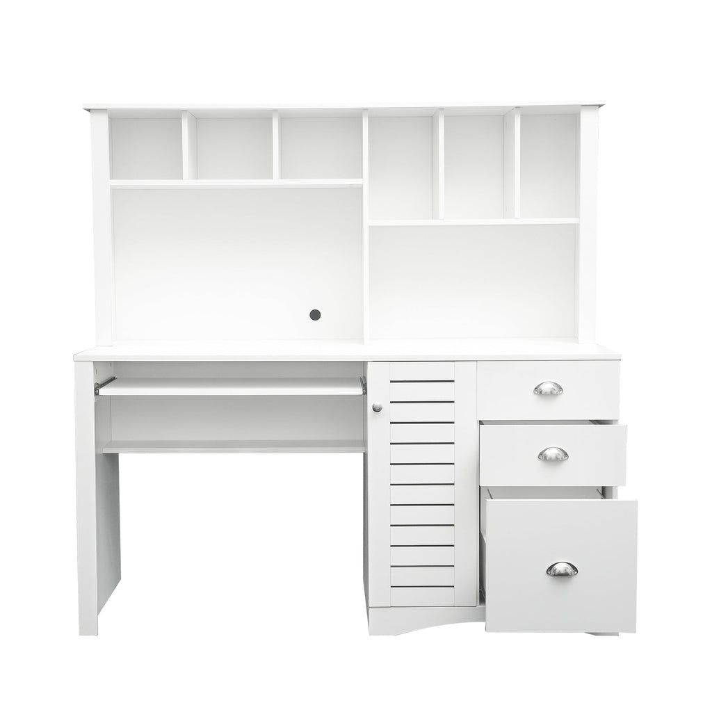 Home Office Computer Desk with Hutch