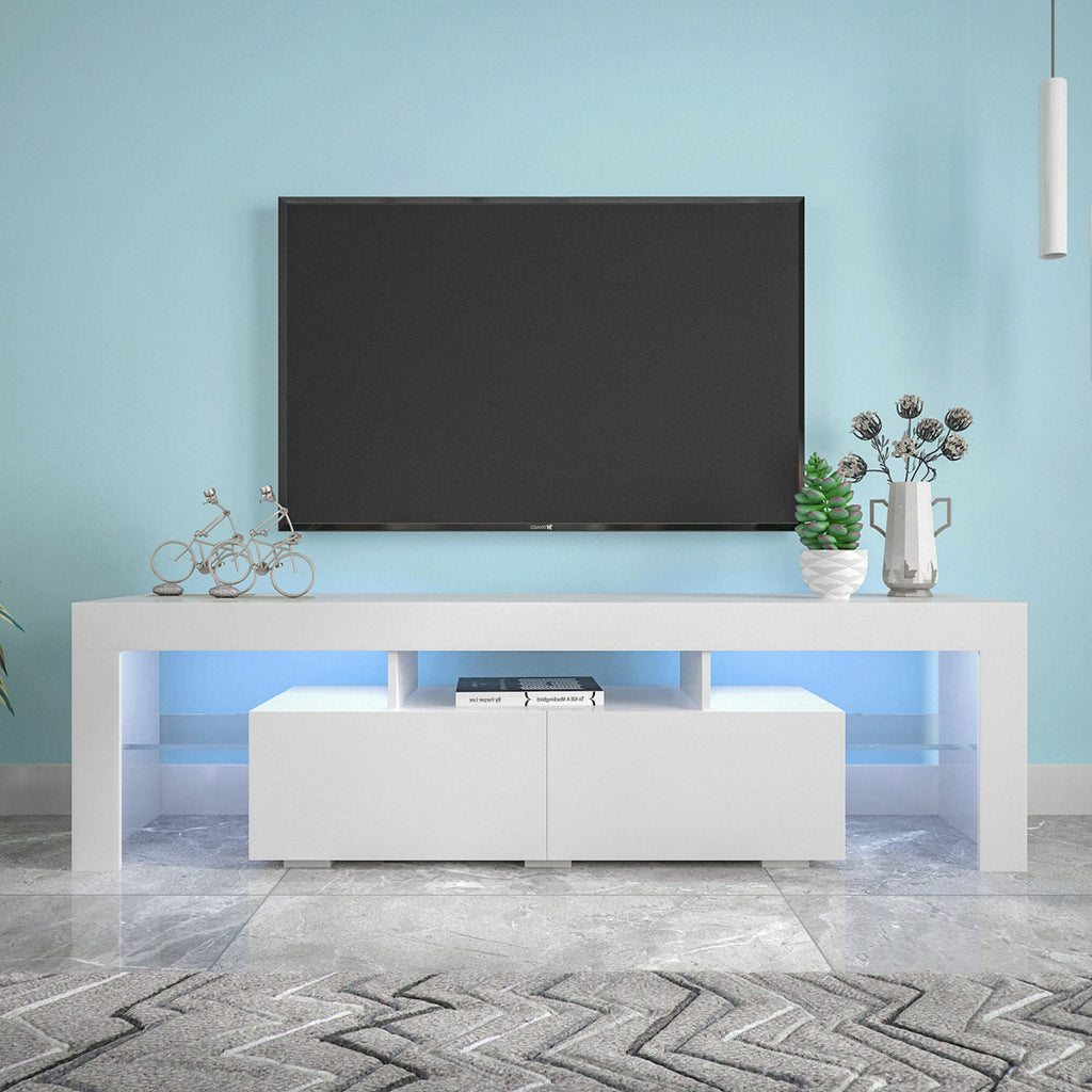 Modern Remote Control 20 Colors LED Lights TV Stand