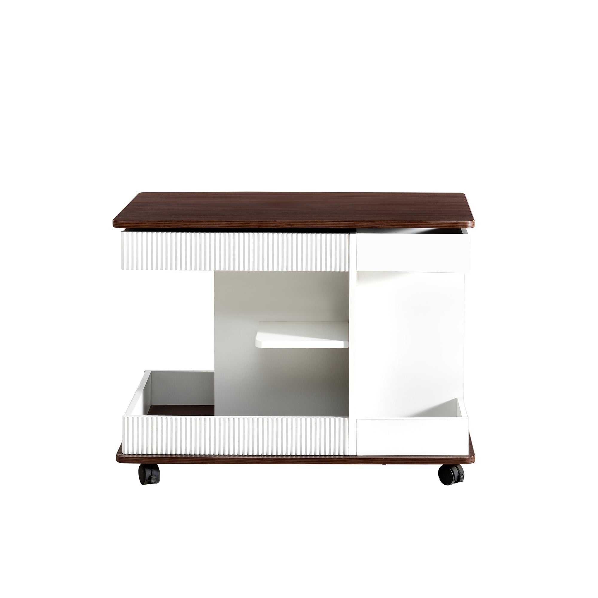 Modern Multifunctional Adjustable End Table with Wheels