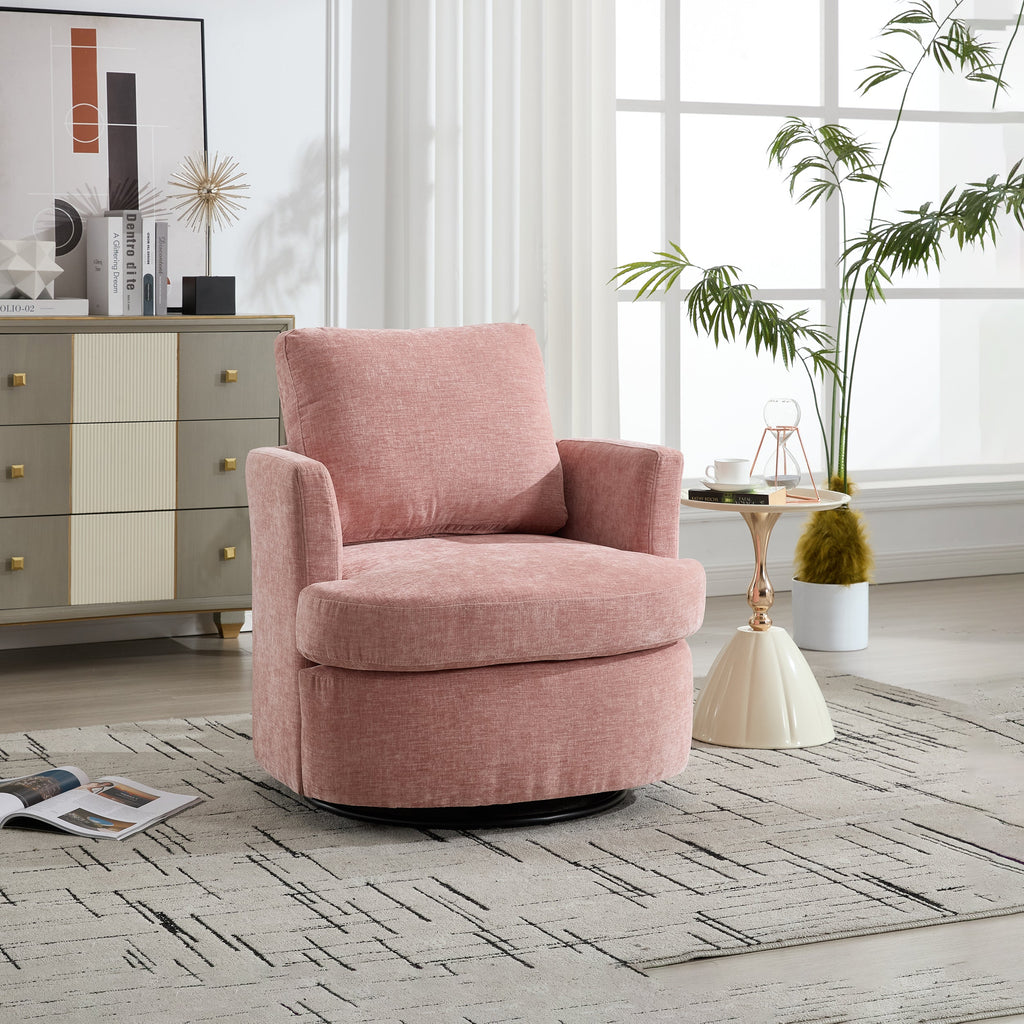 Swivel Chenille Fabric Sofa Chair