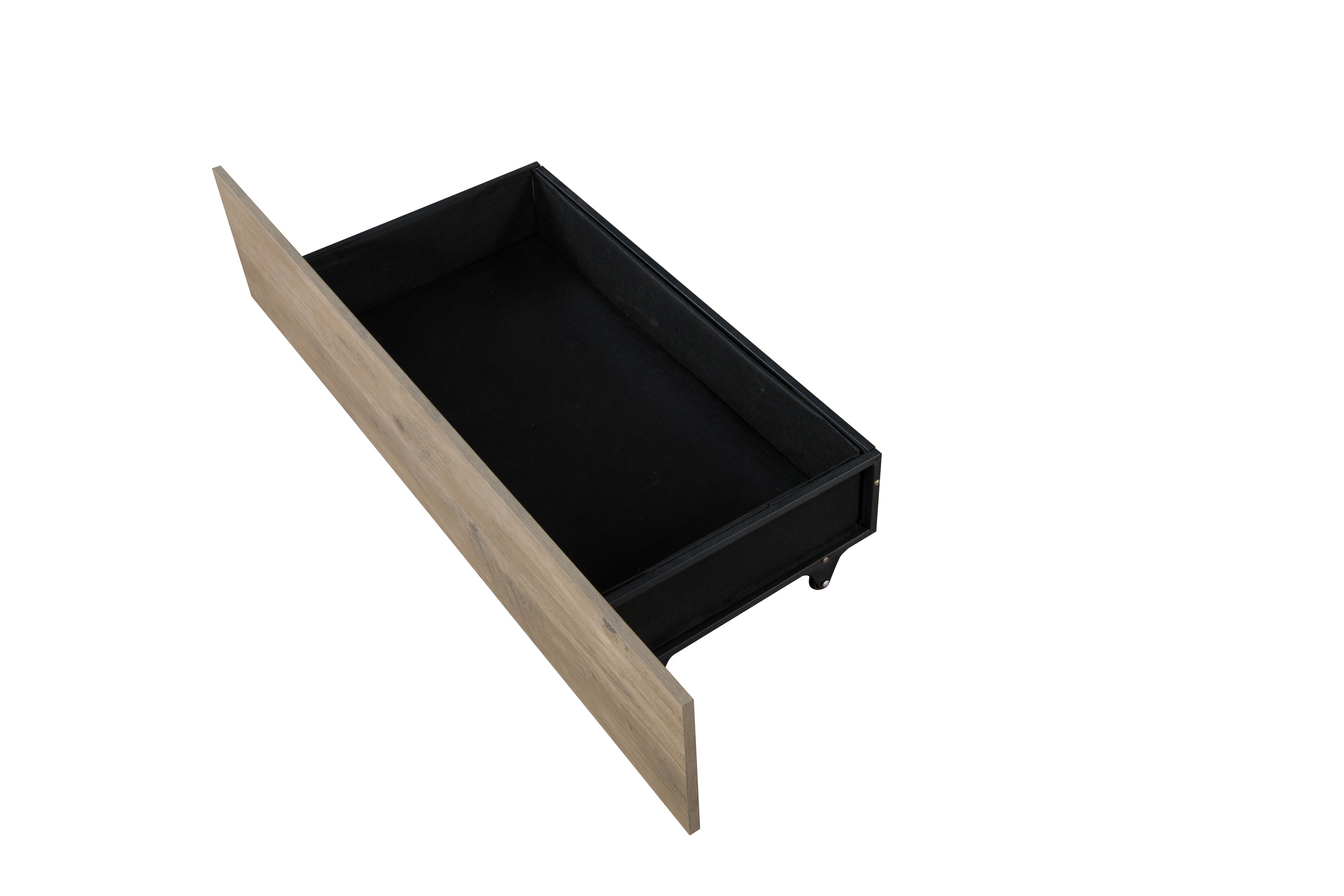 Farmhouse Bed Frame Queen Size with LED Lights and Charging Station