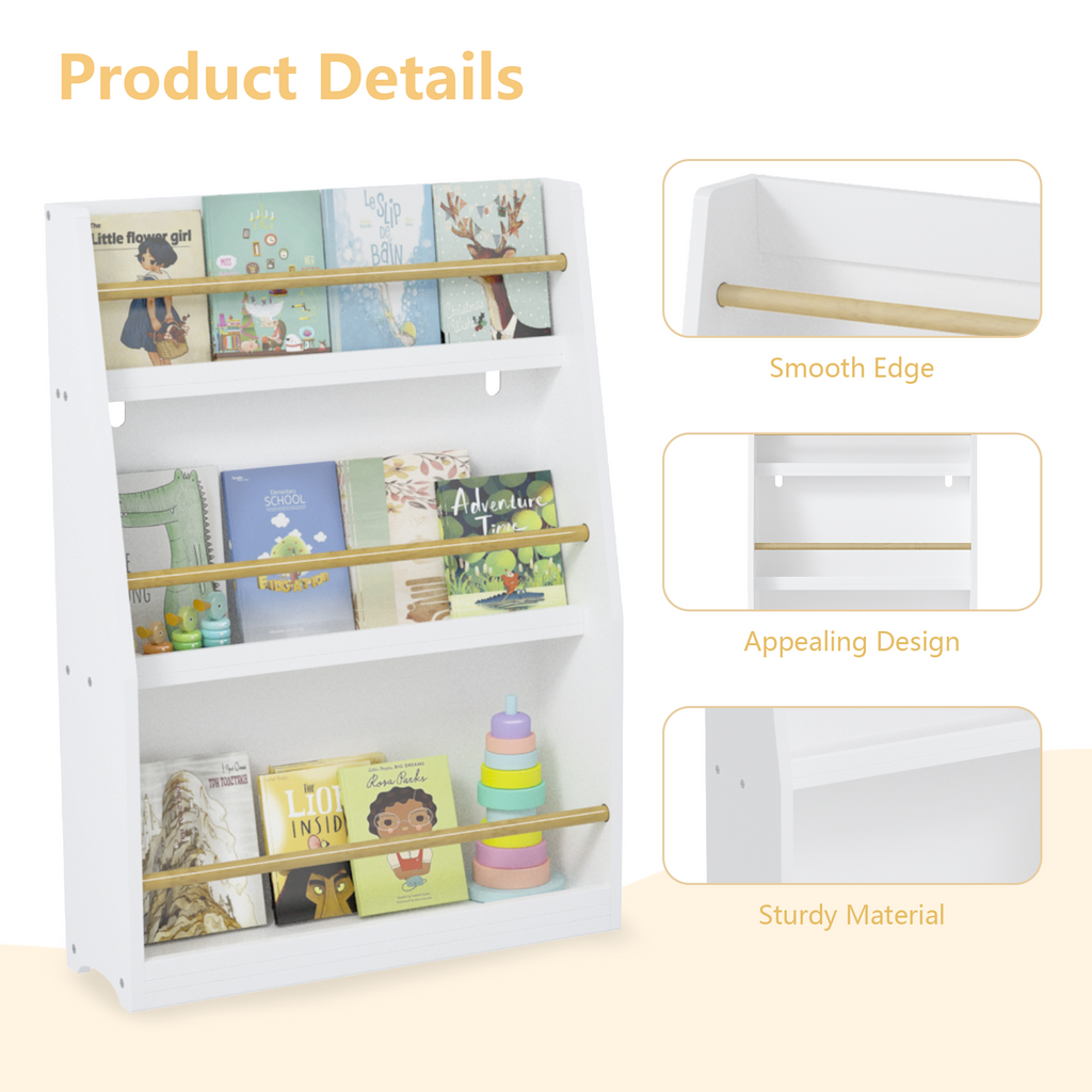 3 Tier Montessori Kids Book Display Rack