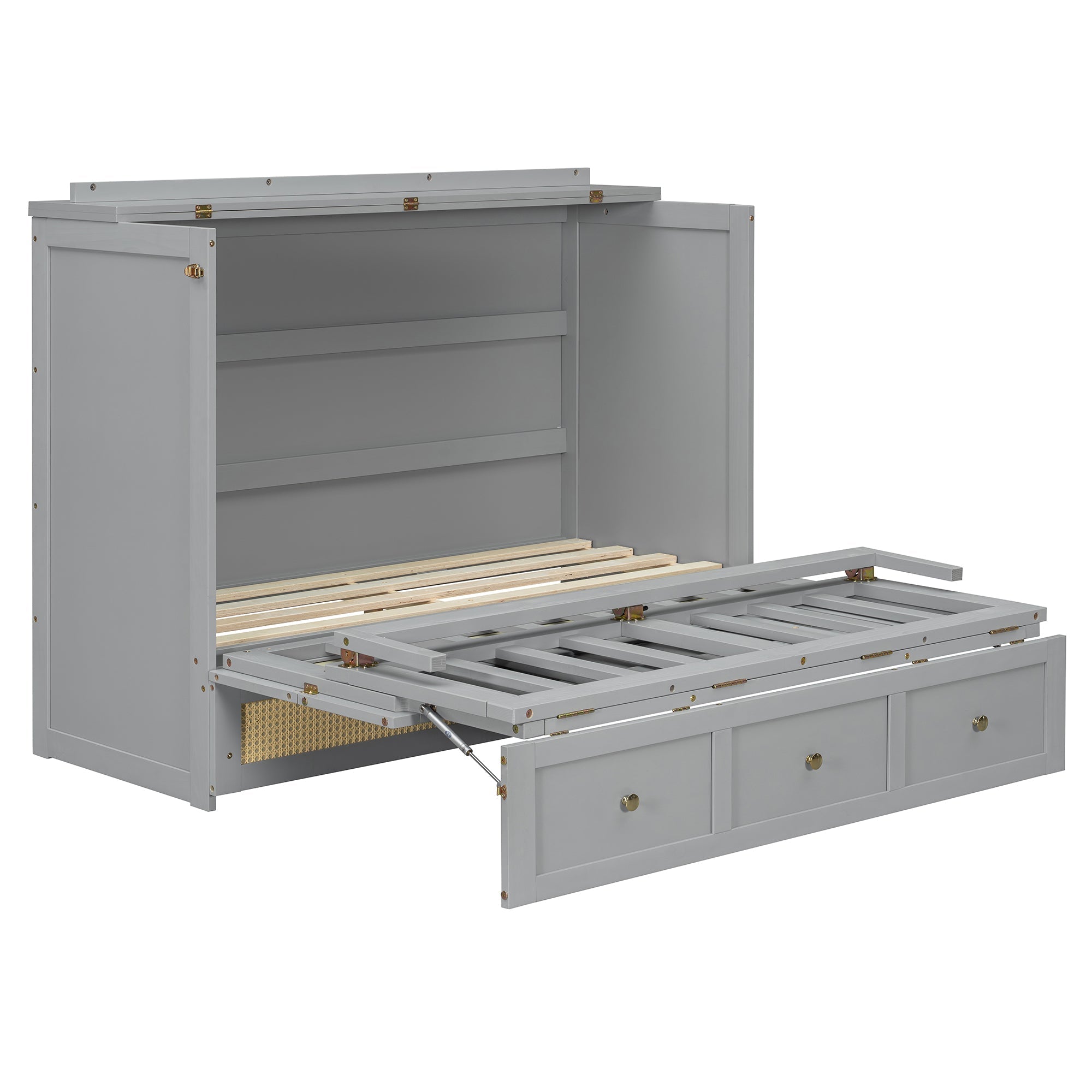 Full Size Murphy Bed with Large Drawers