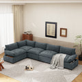 115.5' Modular Deep Gray Sectional Sofa