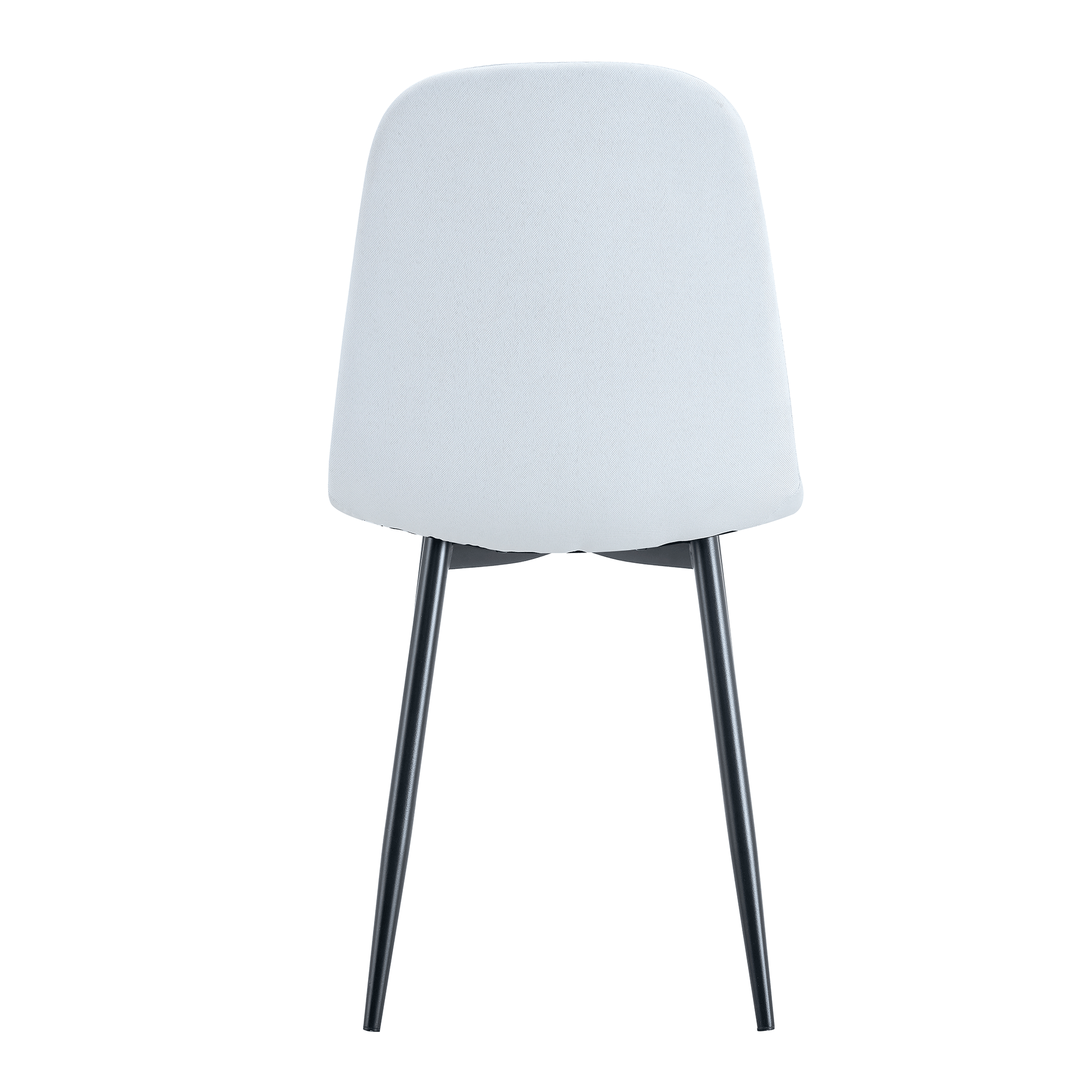 Luxury Simple Chair Black Linen Dining Chair  (Set of 4)