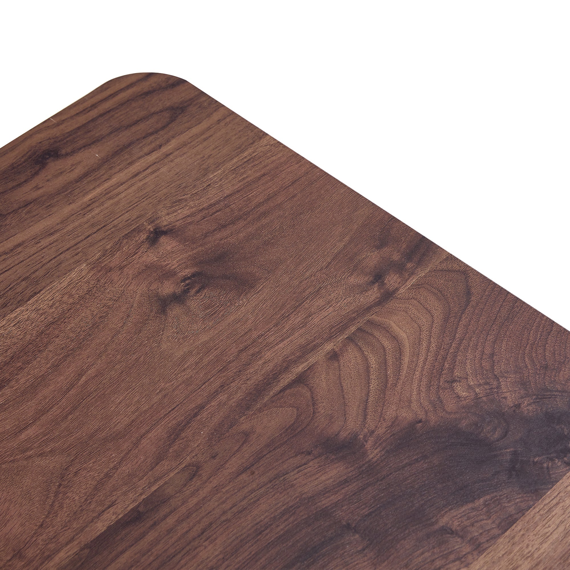 Modern Minimalist Walnut Dark Brown Rectangular Coffee Table