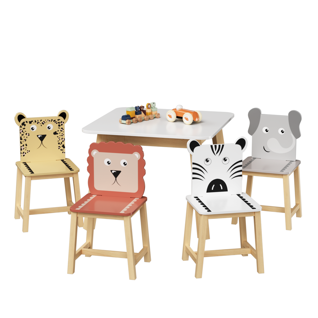 5 Piece Kiddy Table and Chair Set with 4 Chairs