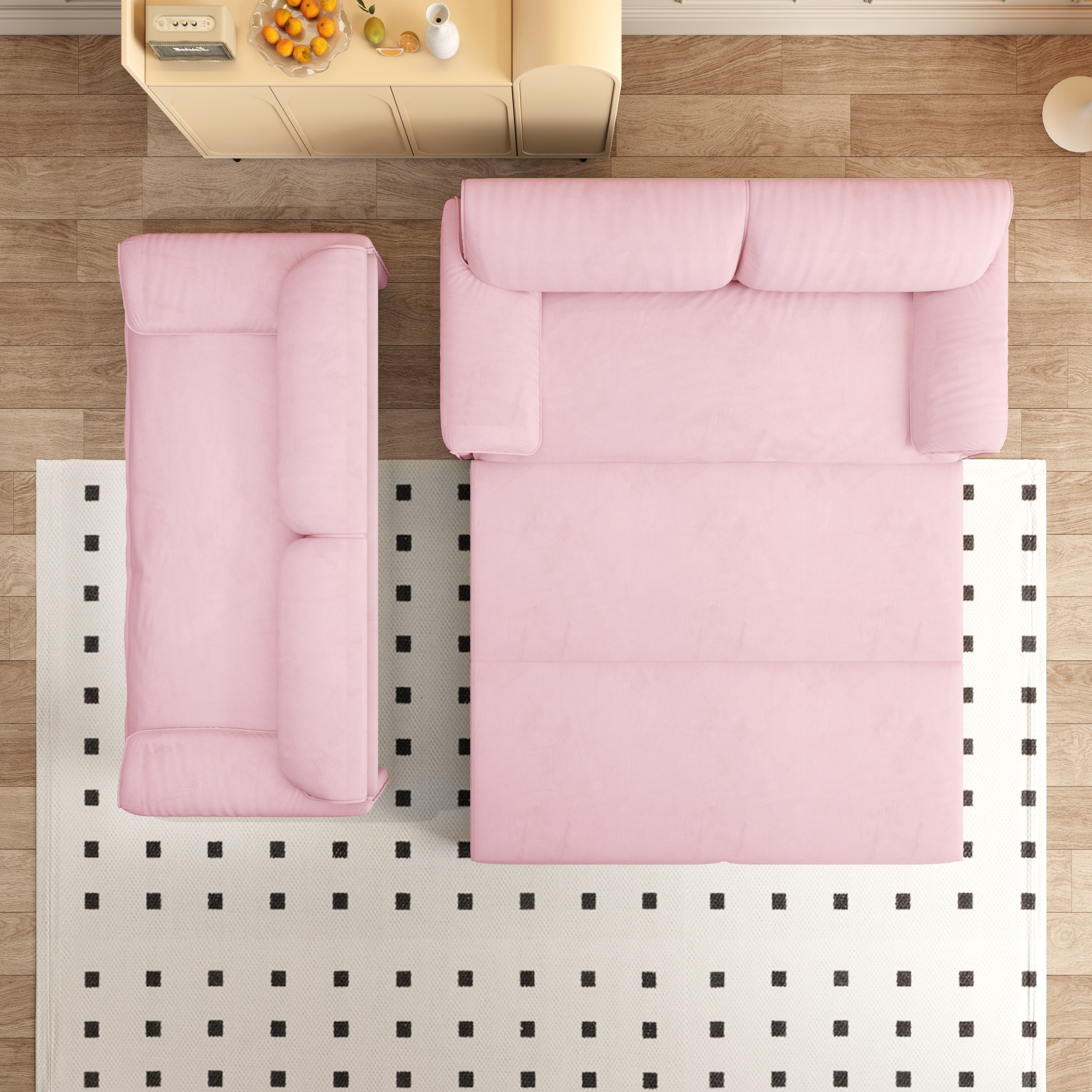 3-in-1 Convertible Sleeper Sofa with Side Storage