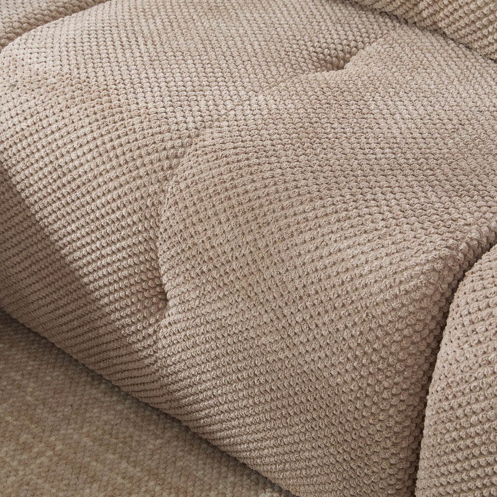 73' Sectional Cloud Convertible Floor Couch with 2 Pillows