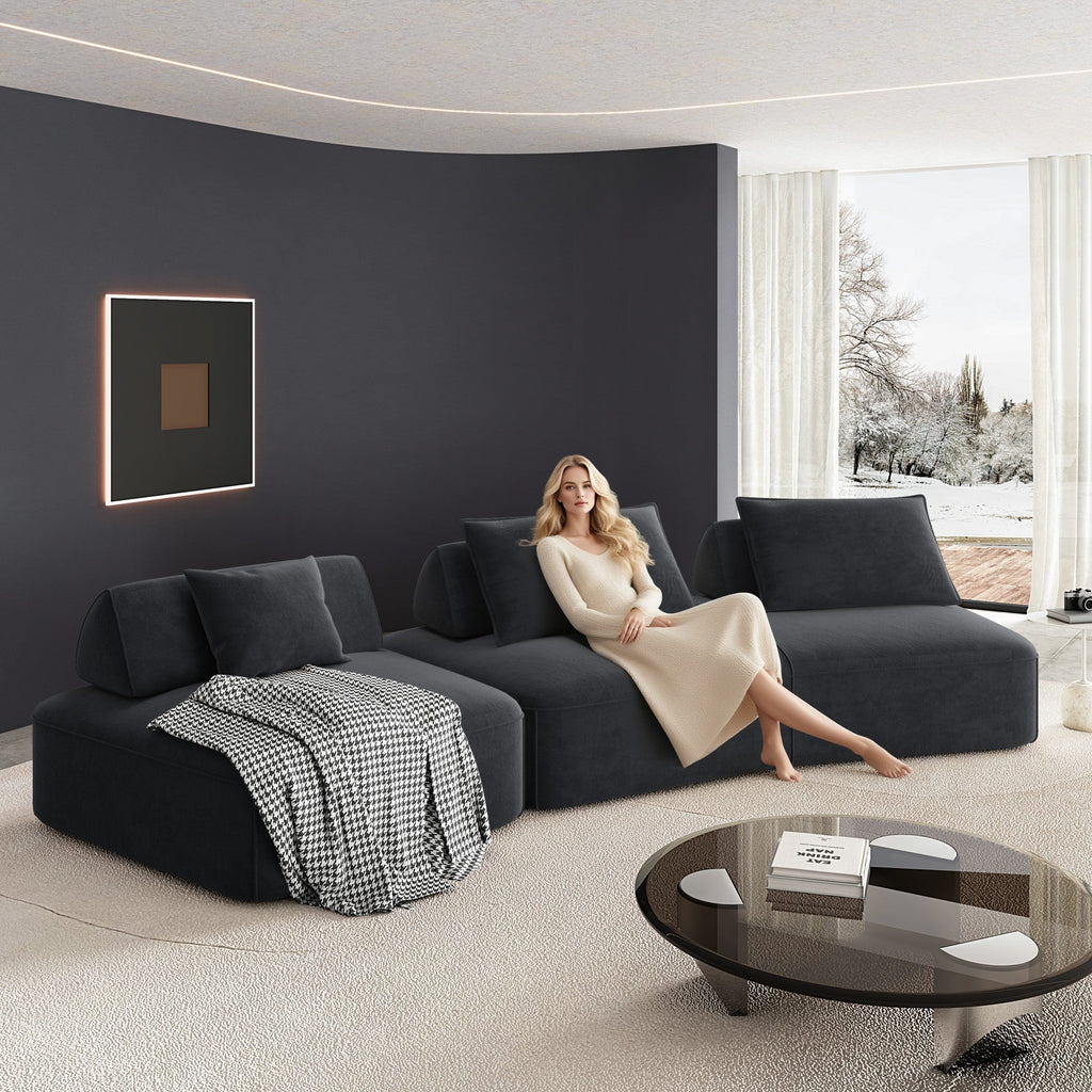 Modern Light Luxury Oversized Modular Sectional Sofa Set