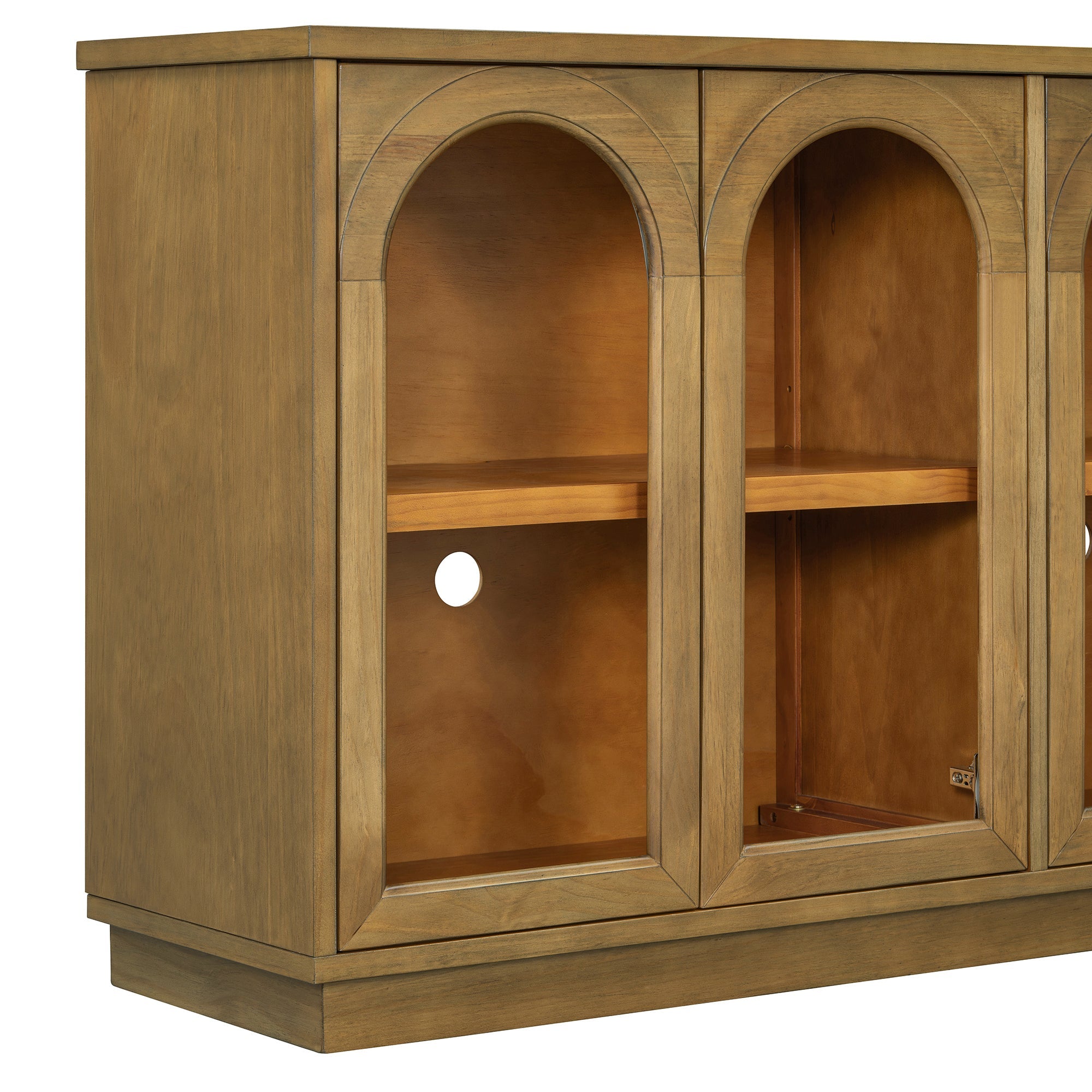 4-Door Large Arched Buffet  Storage Cabinet