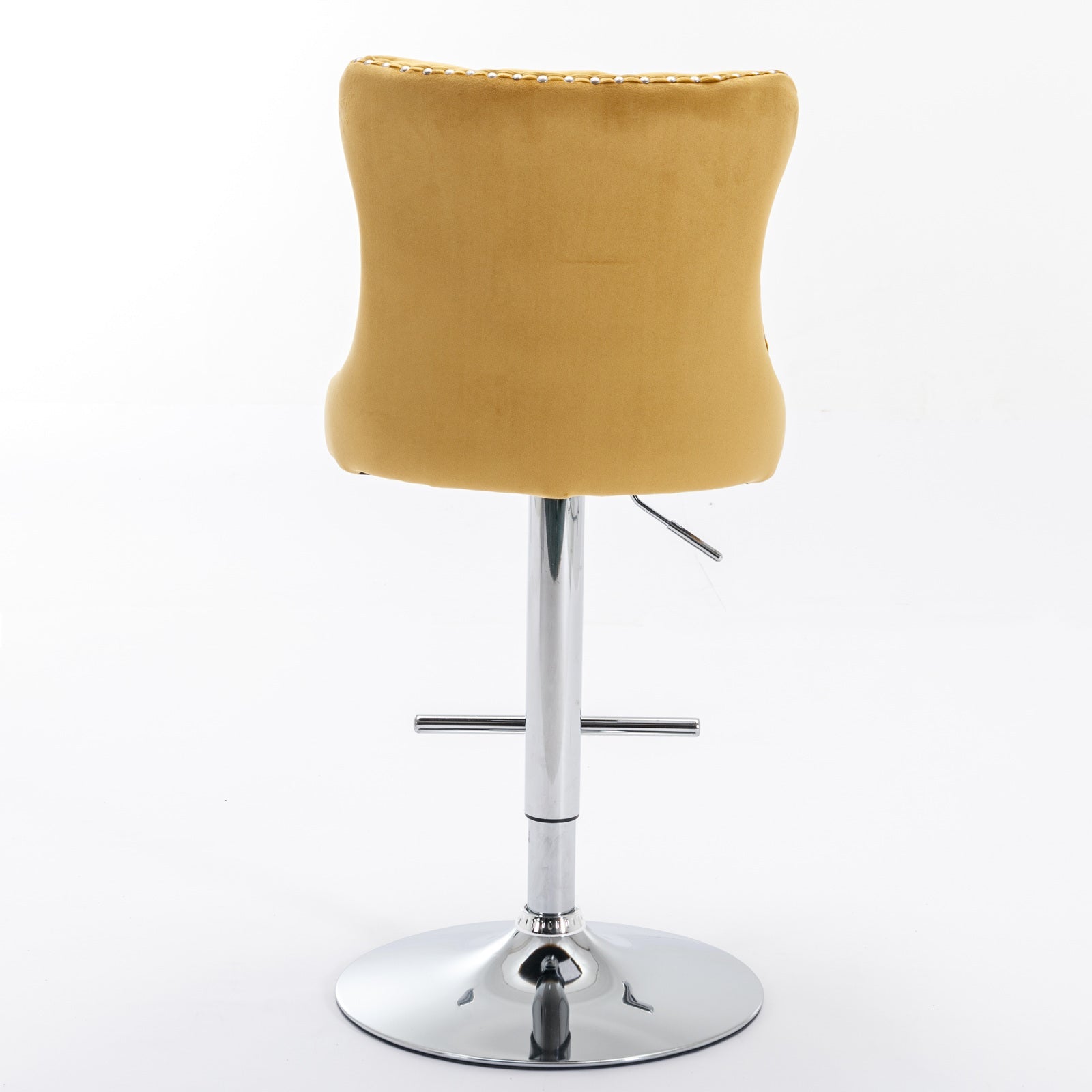 25-33 Inch Modern Velvet Swivel Barstools (Set of 2)