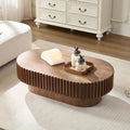 43.70 Inch Modern Handcraft Drum and Oval Coffee Table