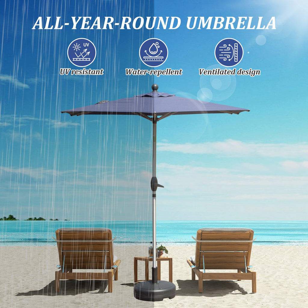 10ft Rectangle Patio Umbrella with Crank Lift and Tilt Function (Base Not Included)