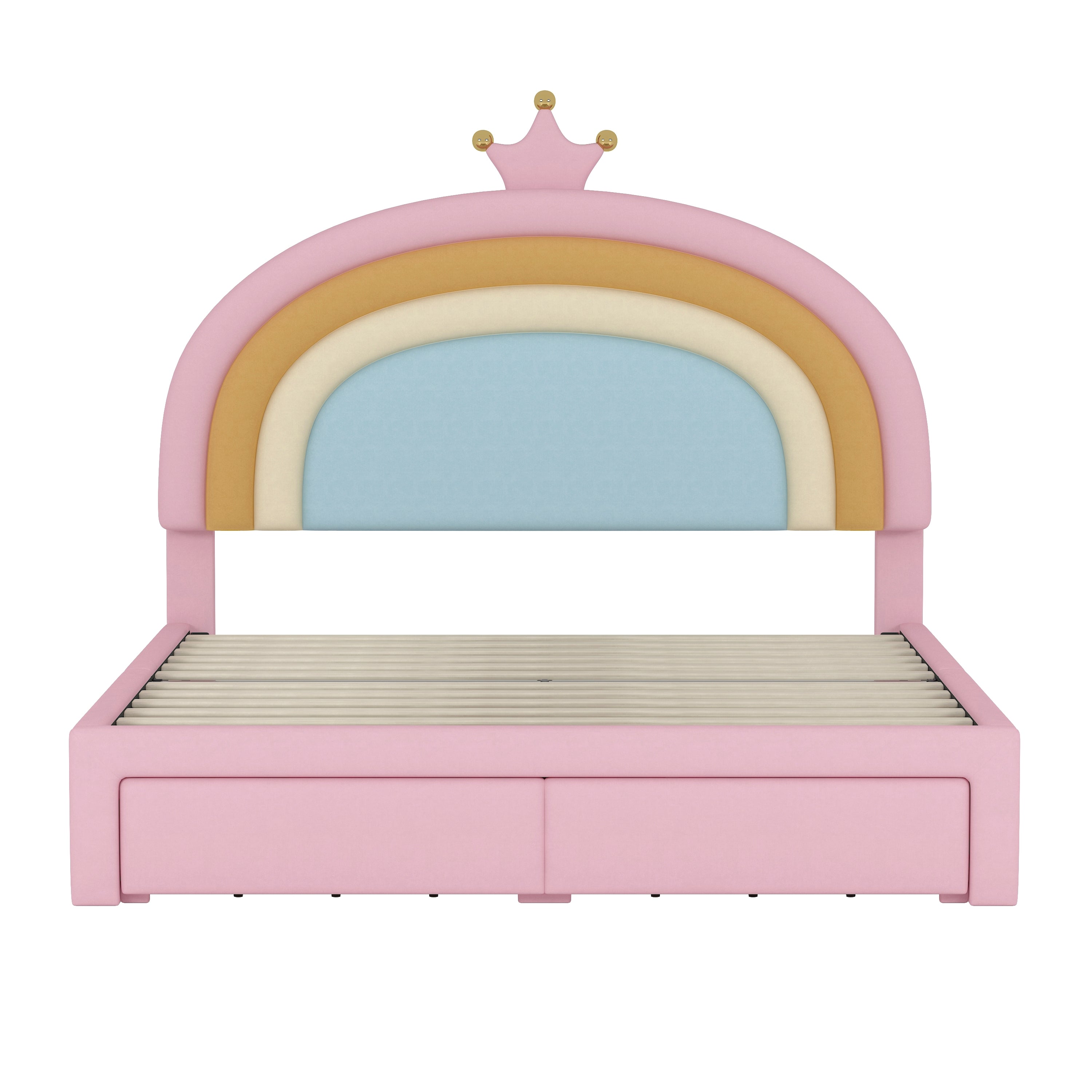 Twin/Full Size Rainbow Princess Platform Bed