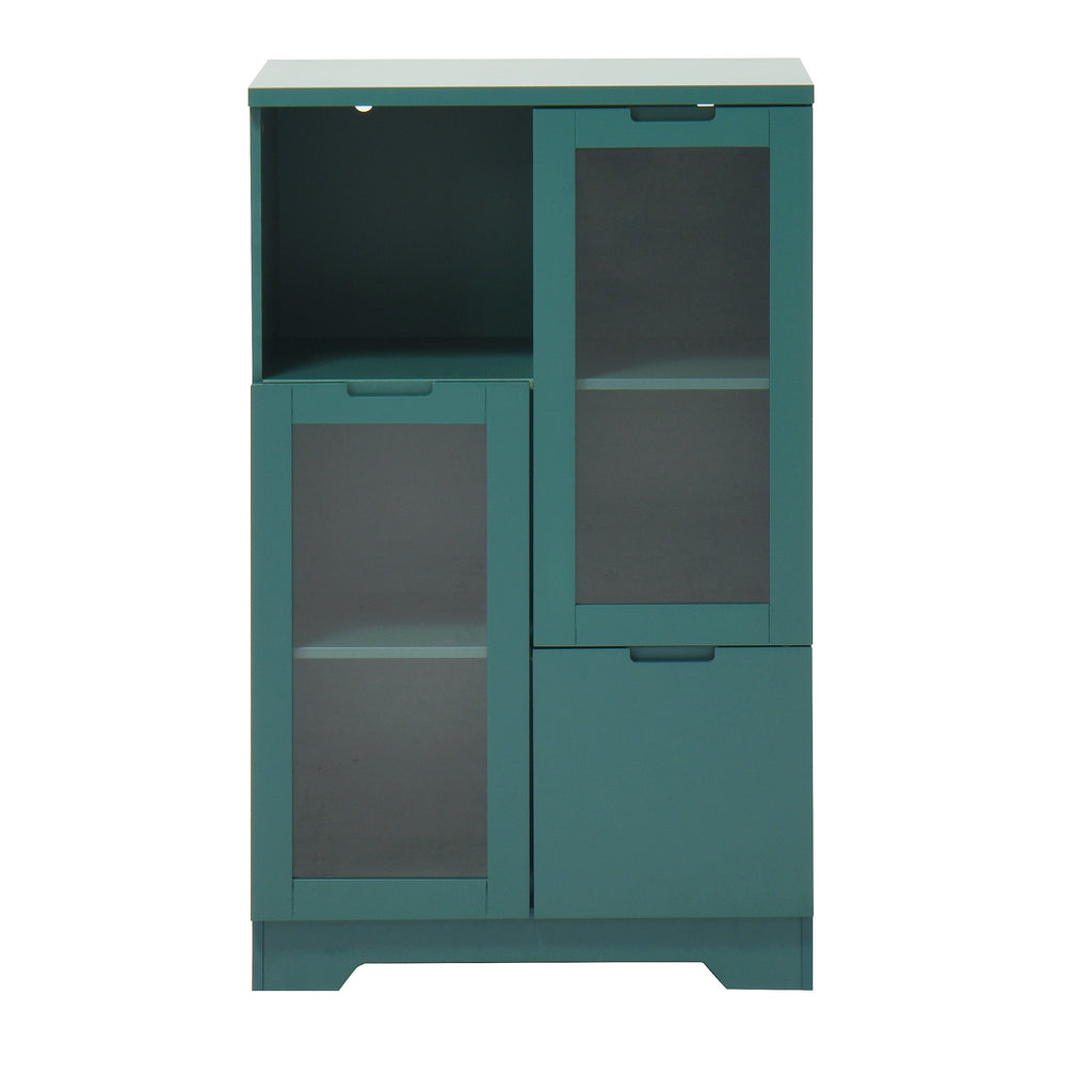 MDF Painted Cabinet with Glass Doors