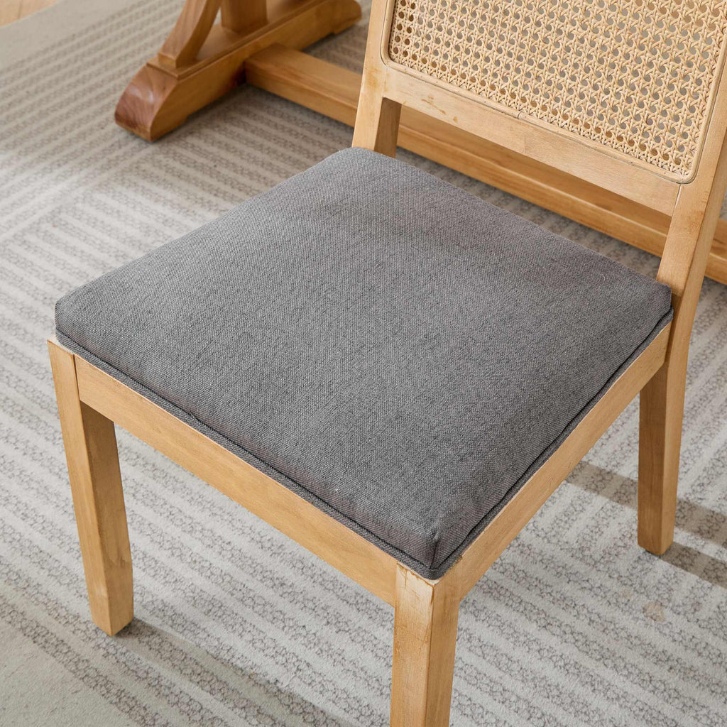 Farmhouse Rattan Dining Chairs (Set of 2)