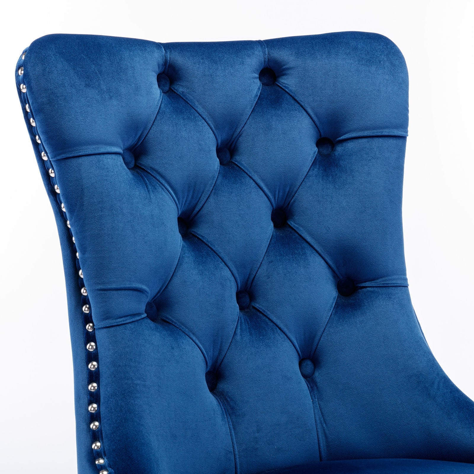 Modern High-end Tufted Solid Wood Velvet Dining Chairs (Set of 2)