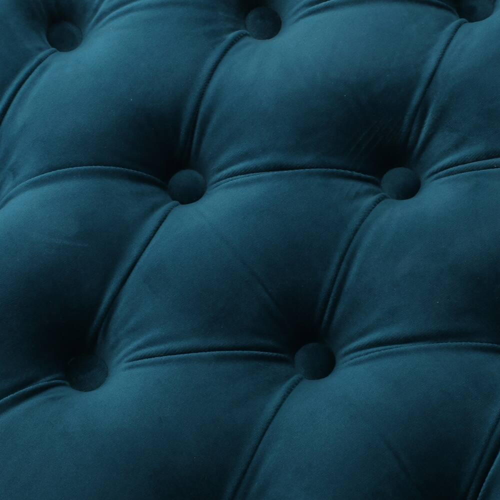 Traditional European Style Tufted Velvet Dining Chairs（Set of 2）