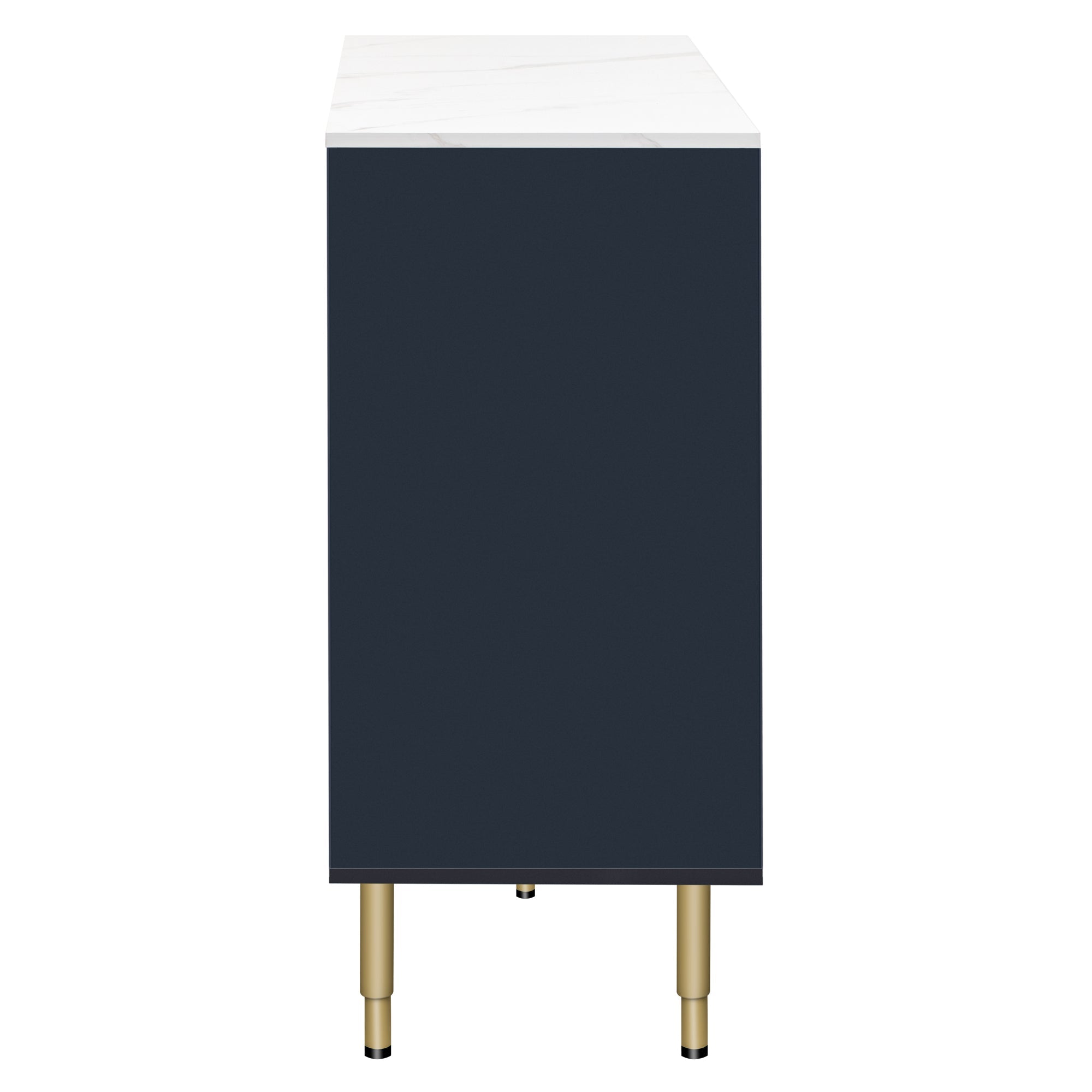 Modern Sideboard MDF Buffet Cabinet with Marble Sticker Tabletop