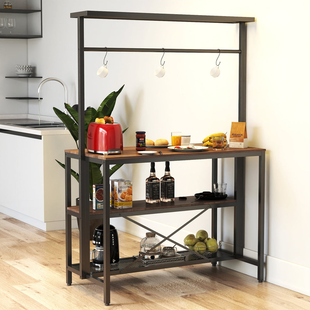 3 Tier Microwave Island Table for Kitchen