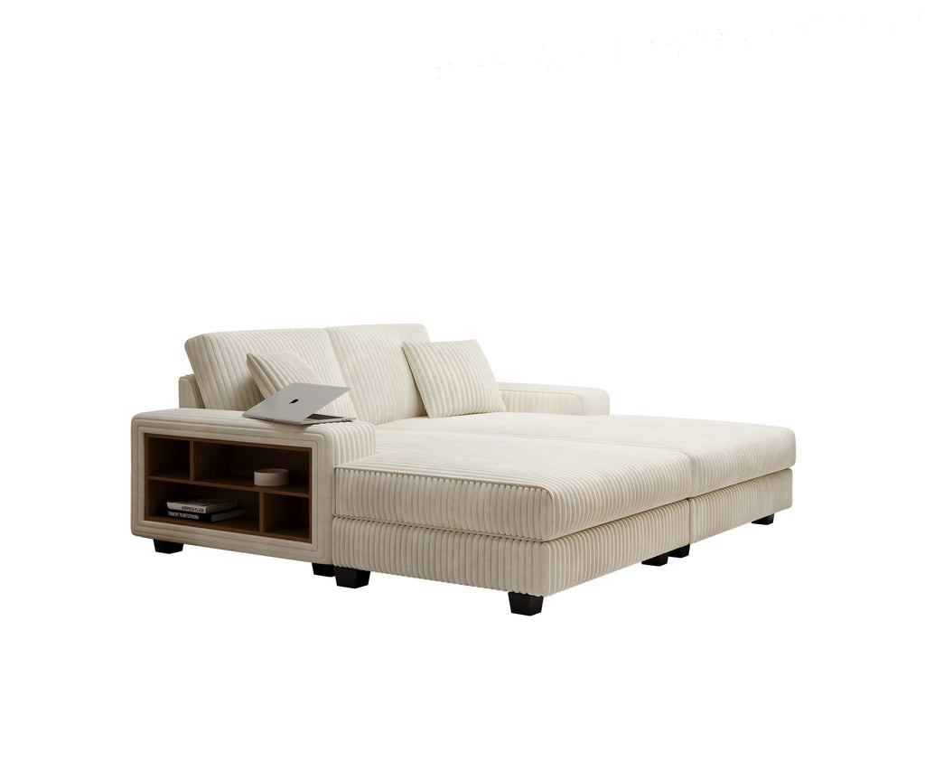 Convertible Sleeper Sectional Sofa with Storage