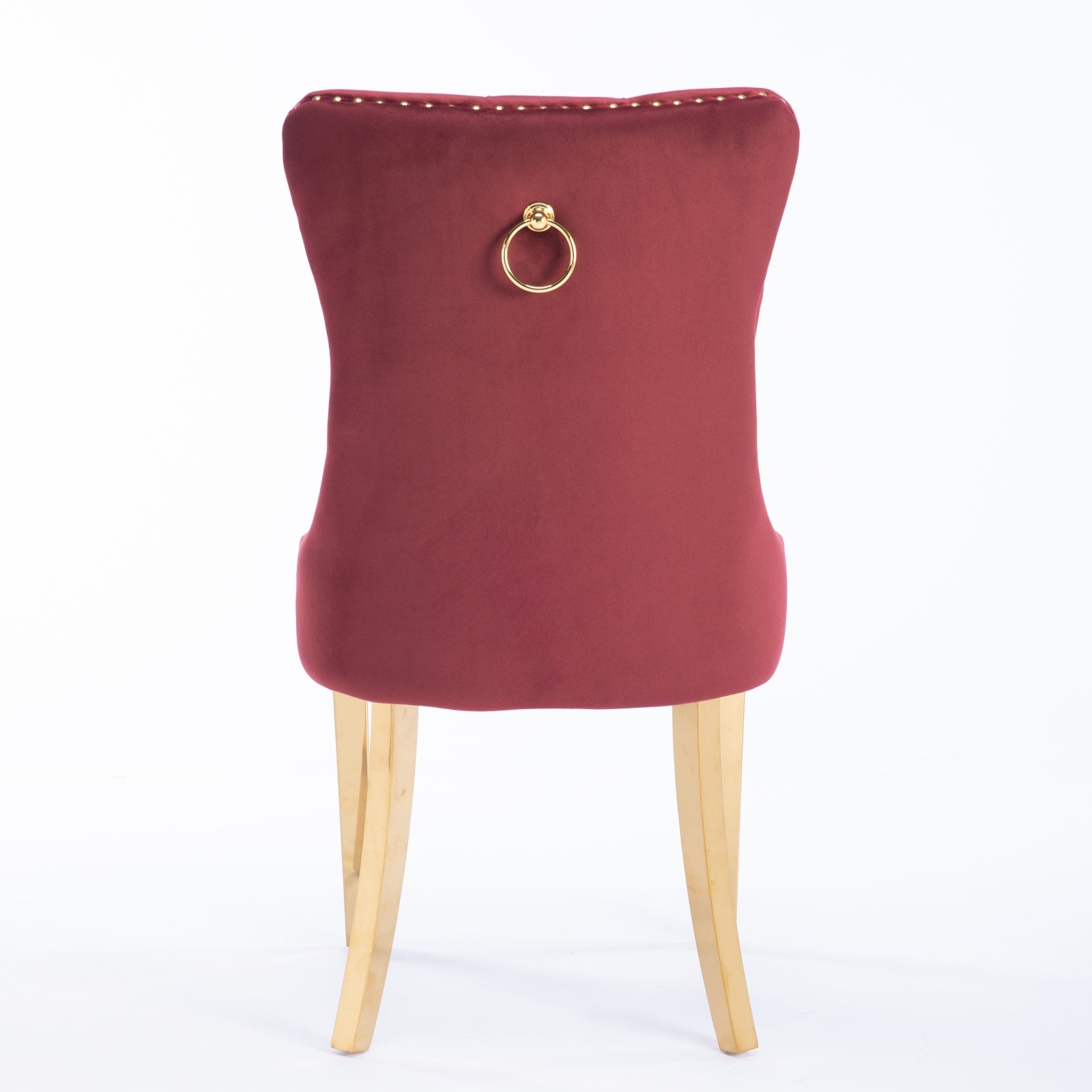 Modern High-end Tufted Solid Wood Velvet Dining Chair(Set of 2)