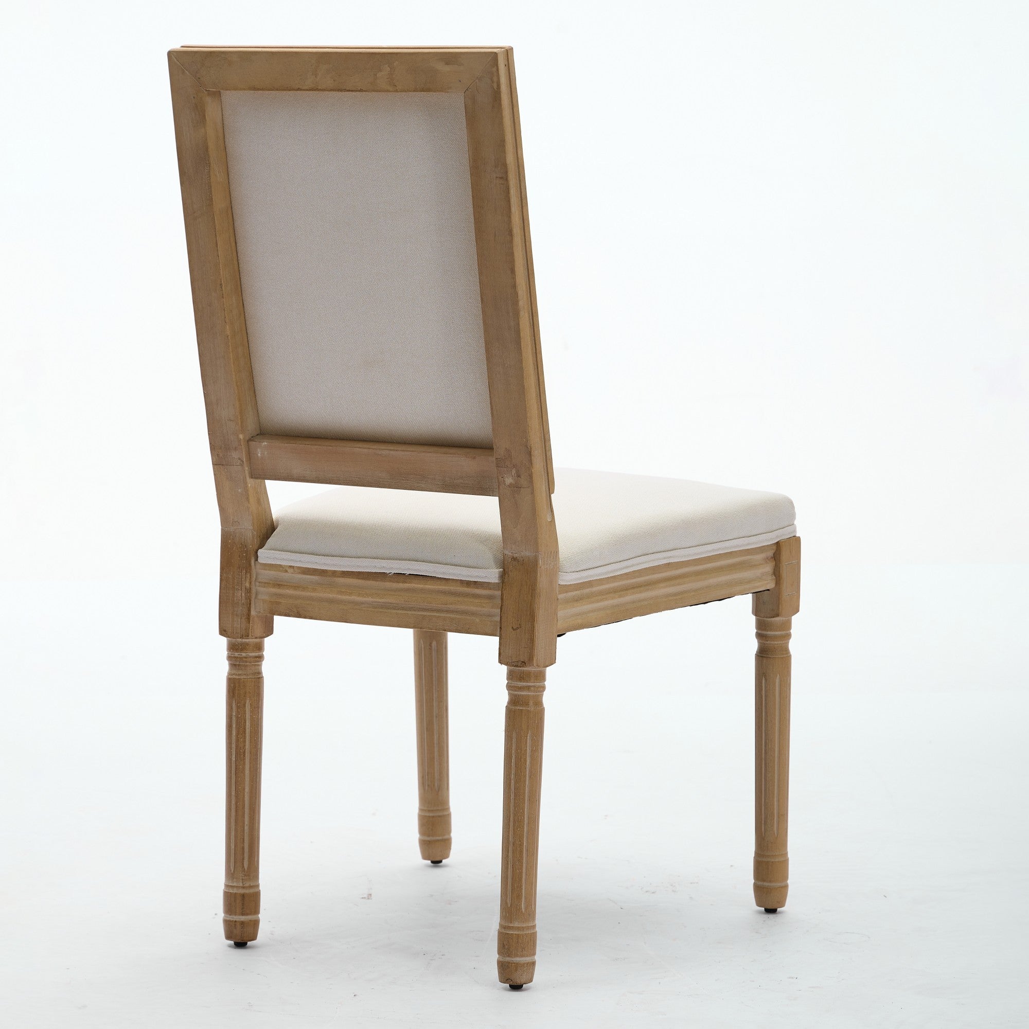 French Louis Dining Chairs with Square Backrest (Set of 2)
