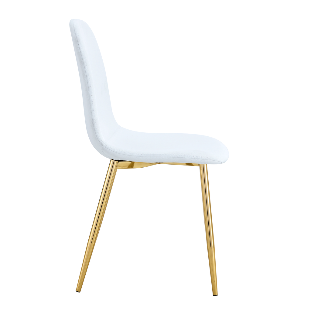 Luxury Simple Chair Black Linen Dining Chair  (Set of 4)